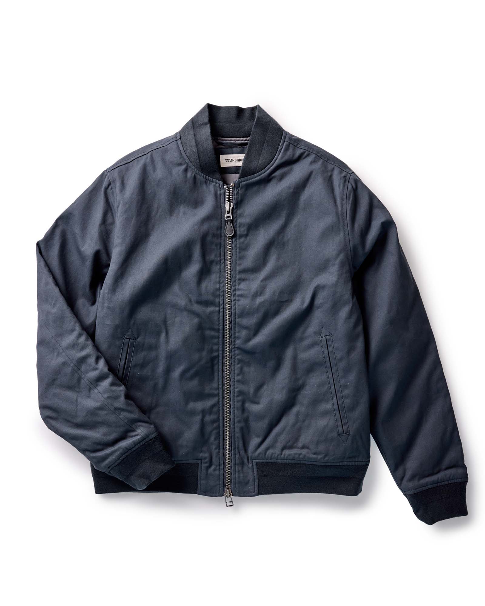 The Insulated Bomber Jacket in Dark Navy Dry Wax