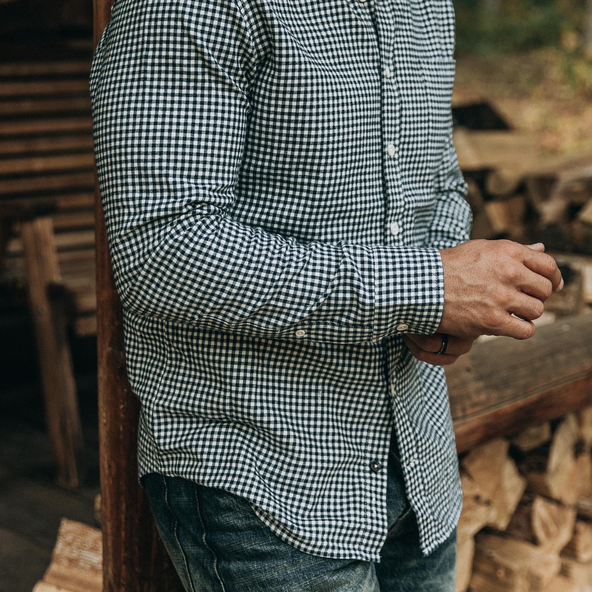 The Jack in Brushed Navy Gingham - Image 4