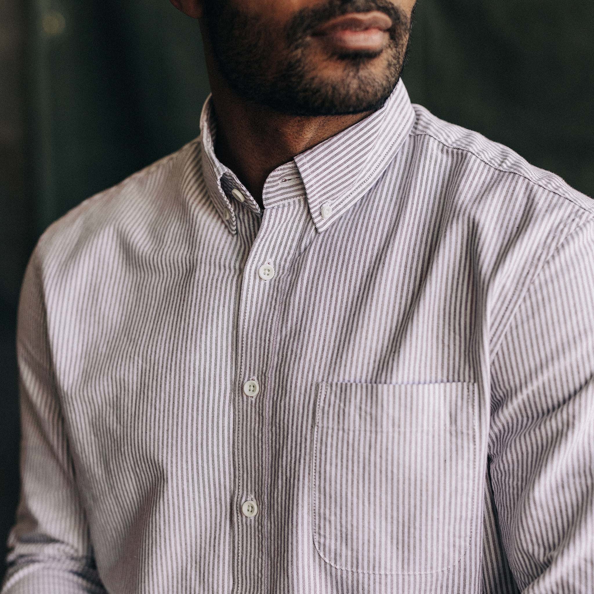 The Jack in Burgundy University Stripe Oxford - Image 3