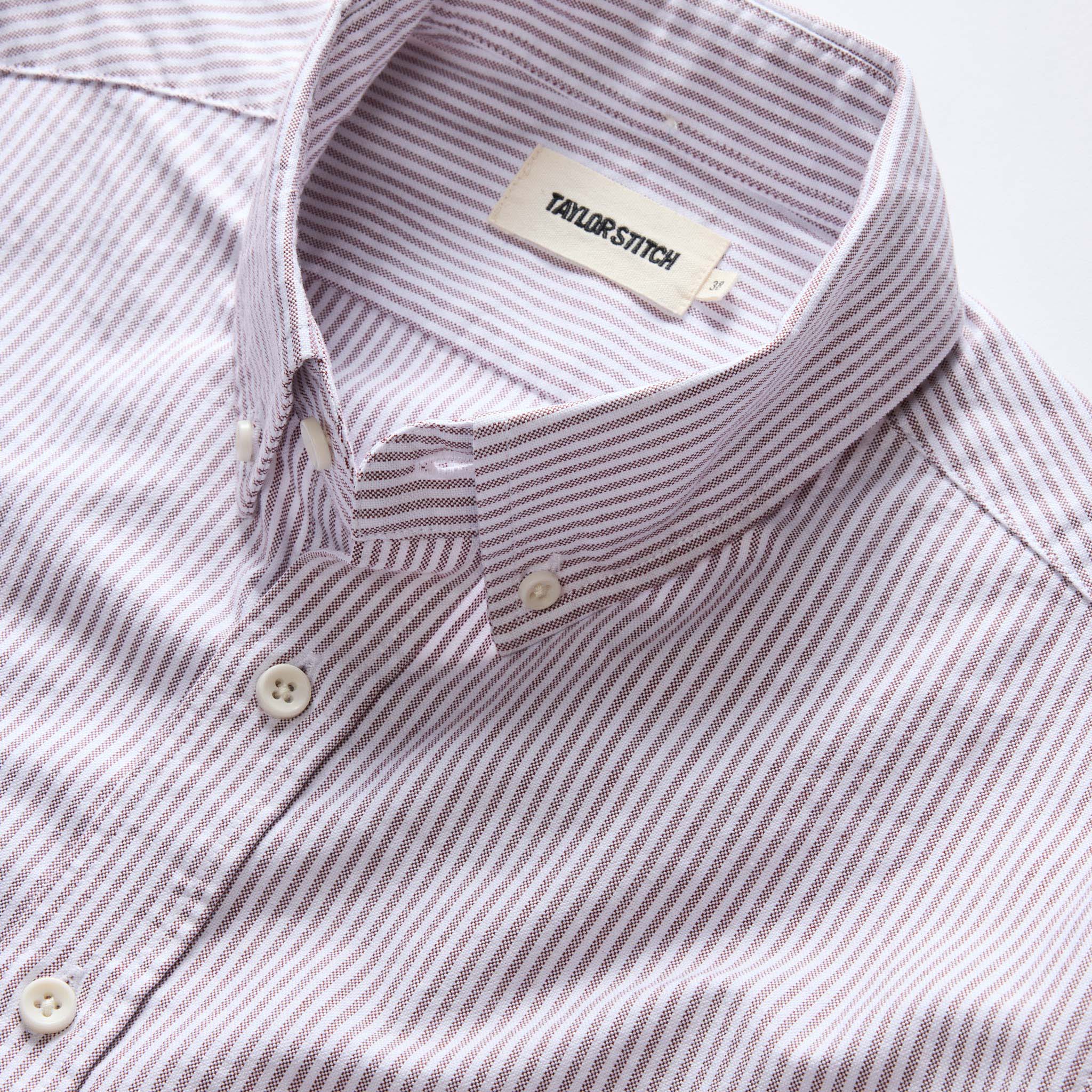 The Jack in Burgundy University Stripe Oxford - Image 6