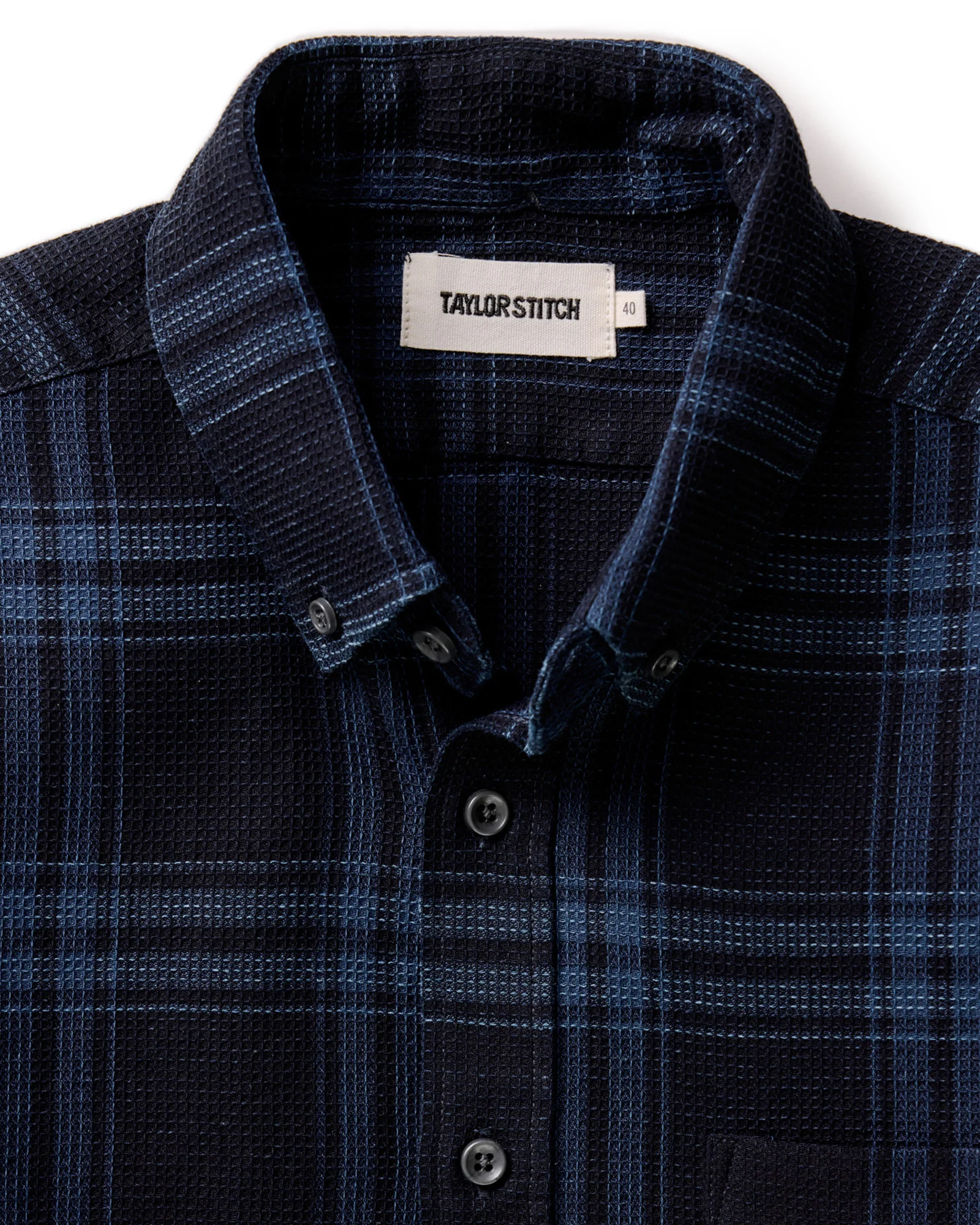 The Jack in Deep Indigo Plaid Waffle - Image 6