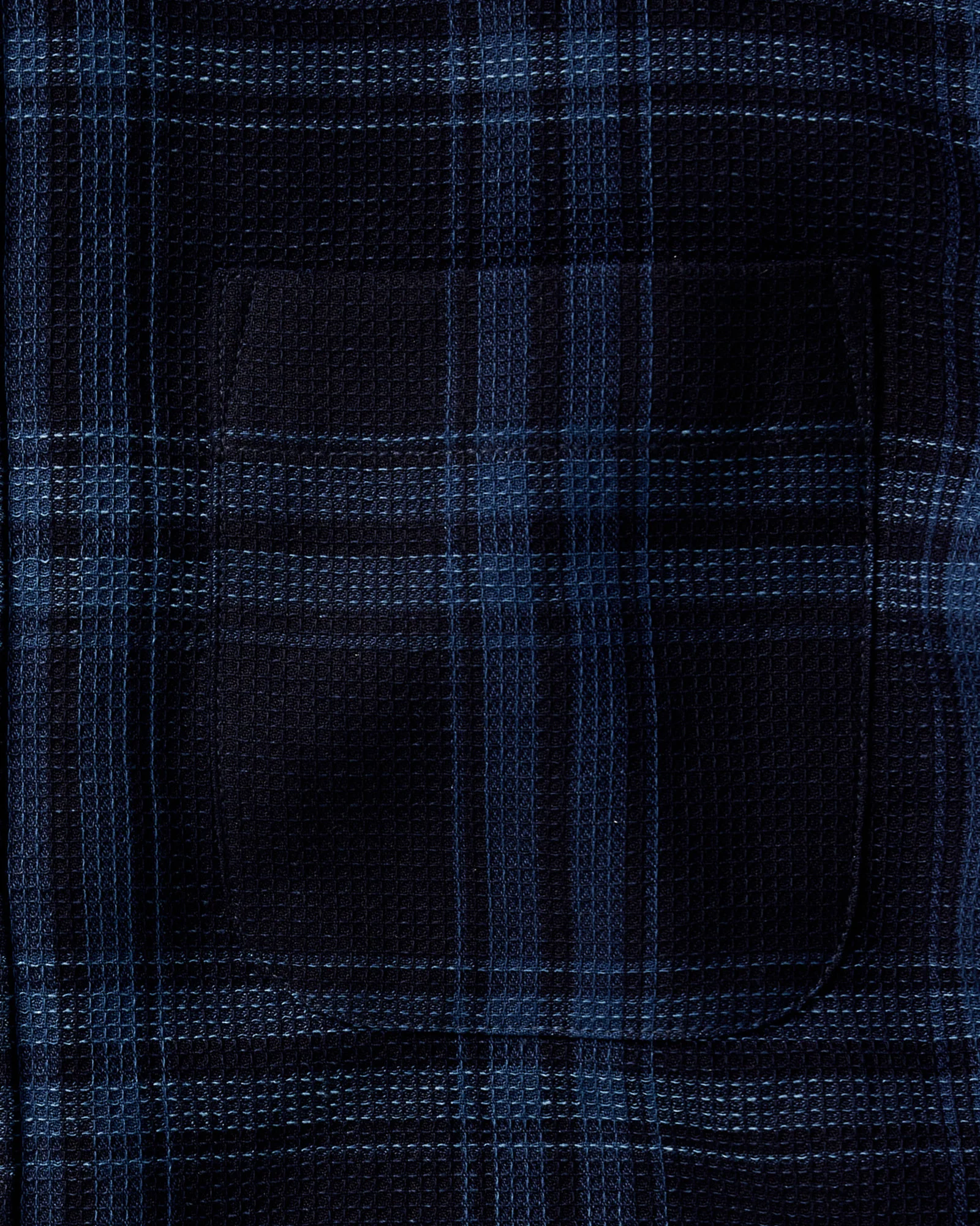 The Jack in Deep Indigo Plaid Waffle - Image 7