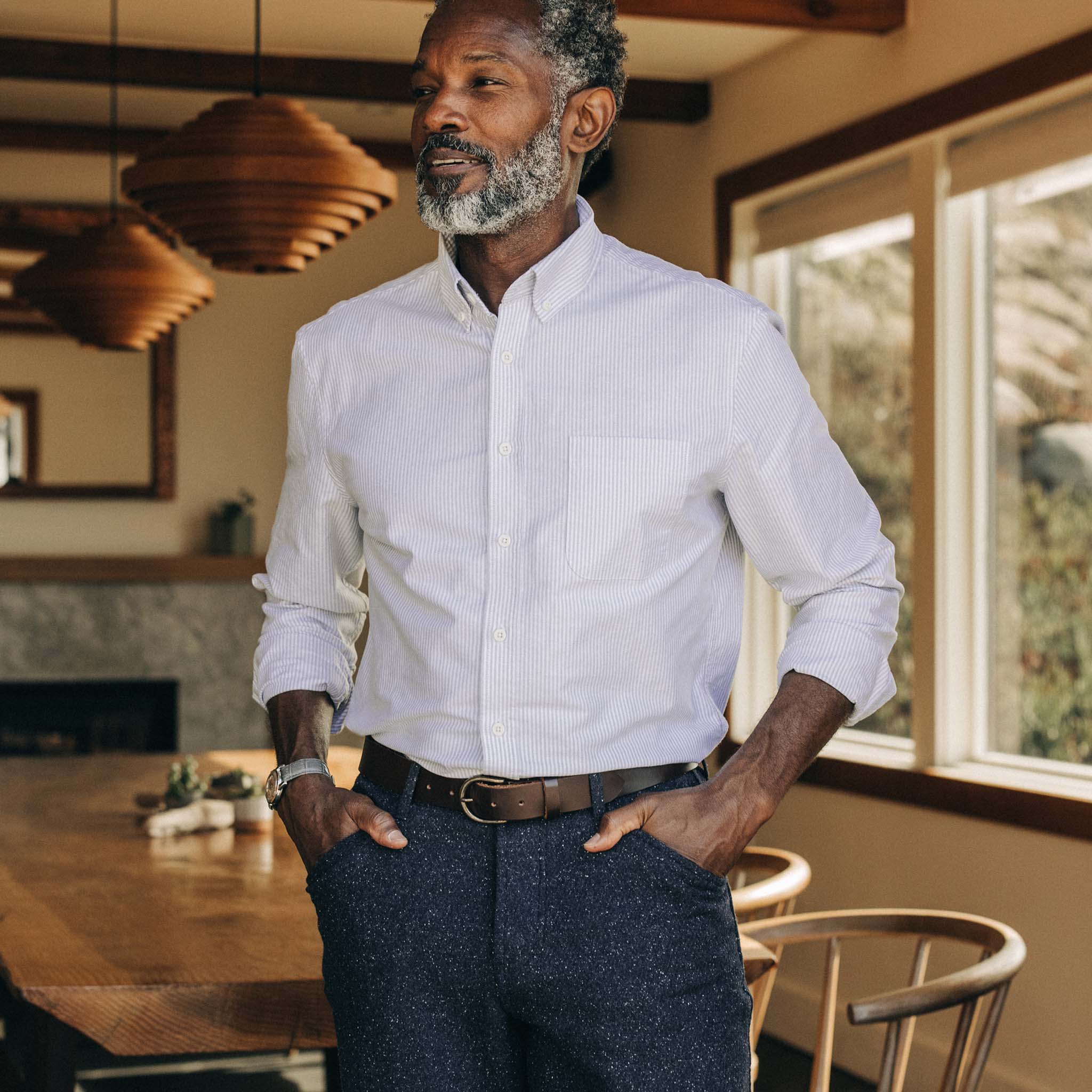 The Jack in Greystone University Stripe Oxford - Image 2