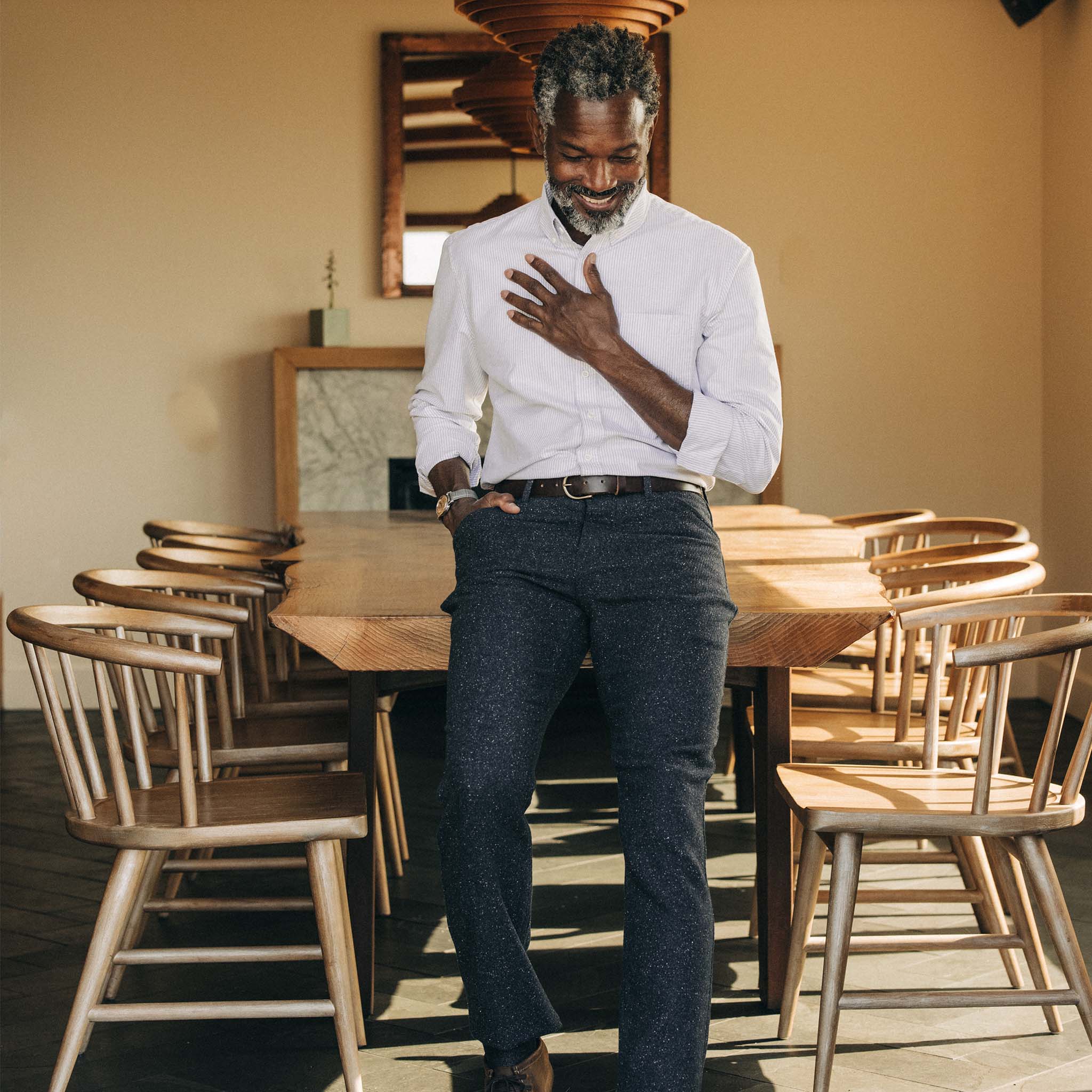 The Jack in Greystone University Stripe Oxford - Image 4