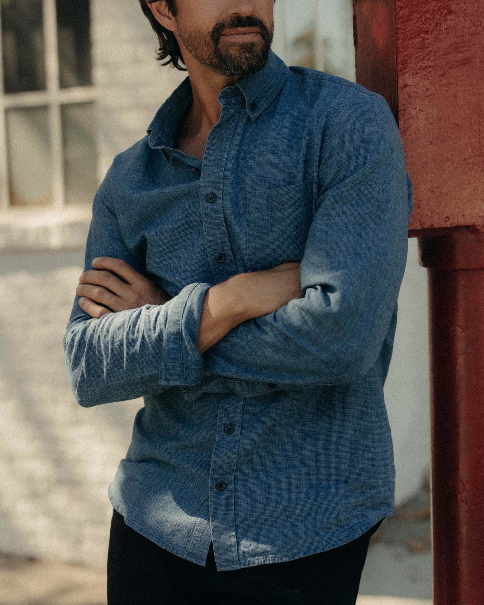 The Jack in Indigo Check Linen - Image 2