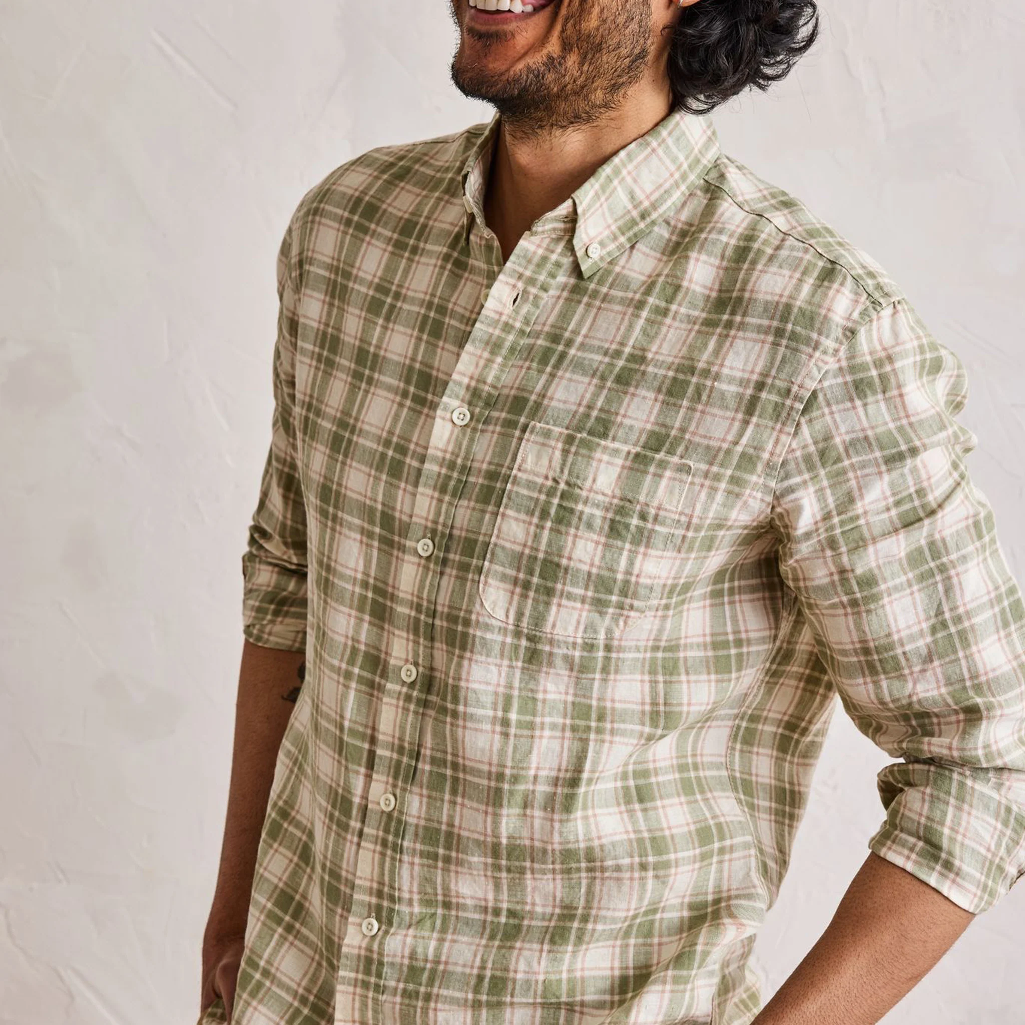 The Jack in Palm Plaid Linen - Image 2