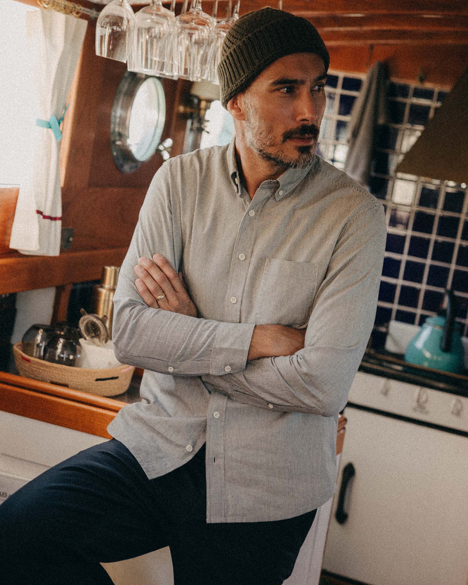 The Jack in Rinsed Indigo Stripe Chambray - Image 2