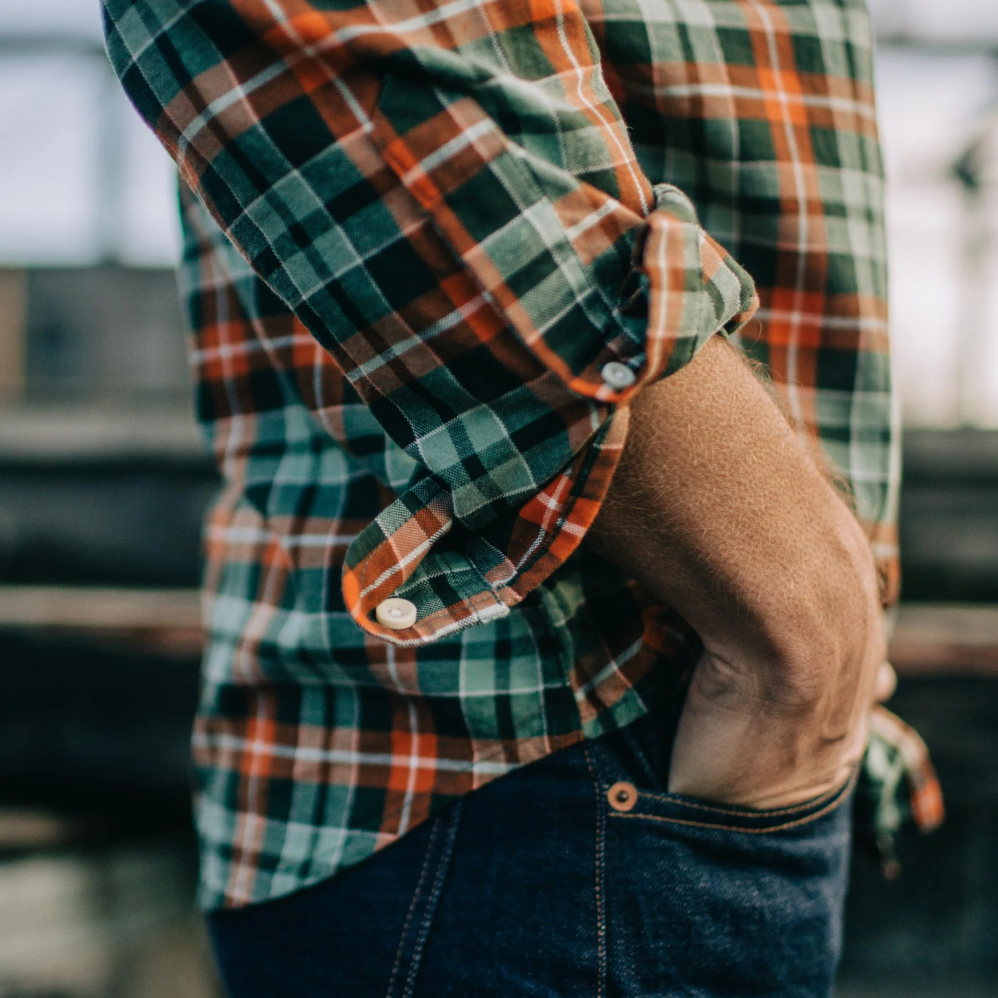 The Jack in Rust Plaid Oxford - Image 4