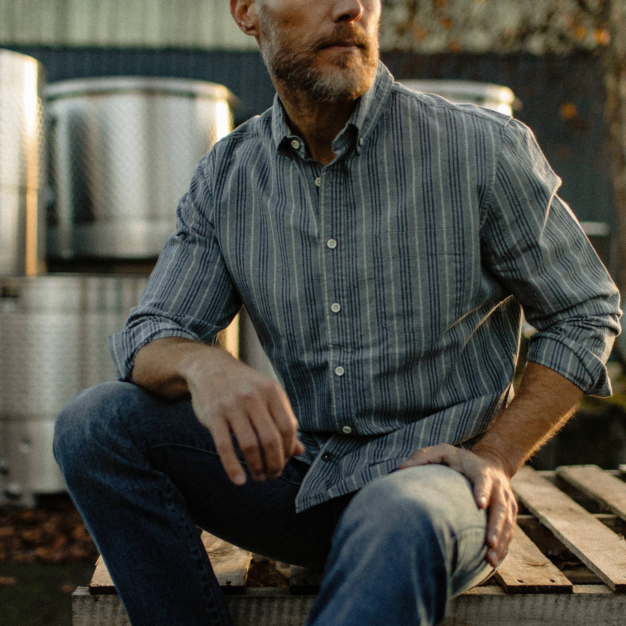 The Jack in Sky Blue Chambray Stripe - Image 4