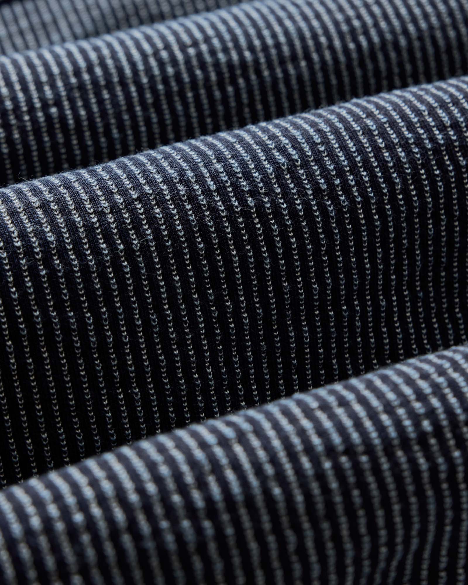 The Jackson Jacket in Rinsed Indigo French Terry Stripe - Image 9