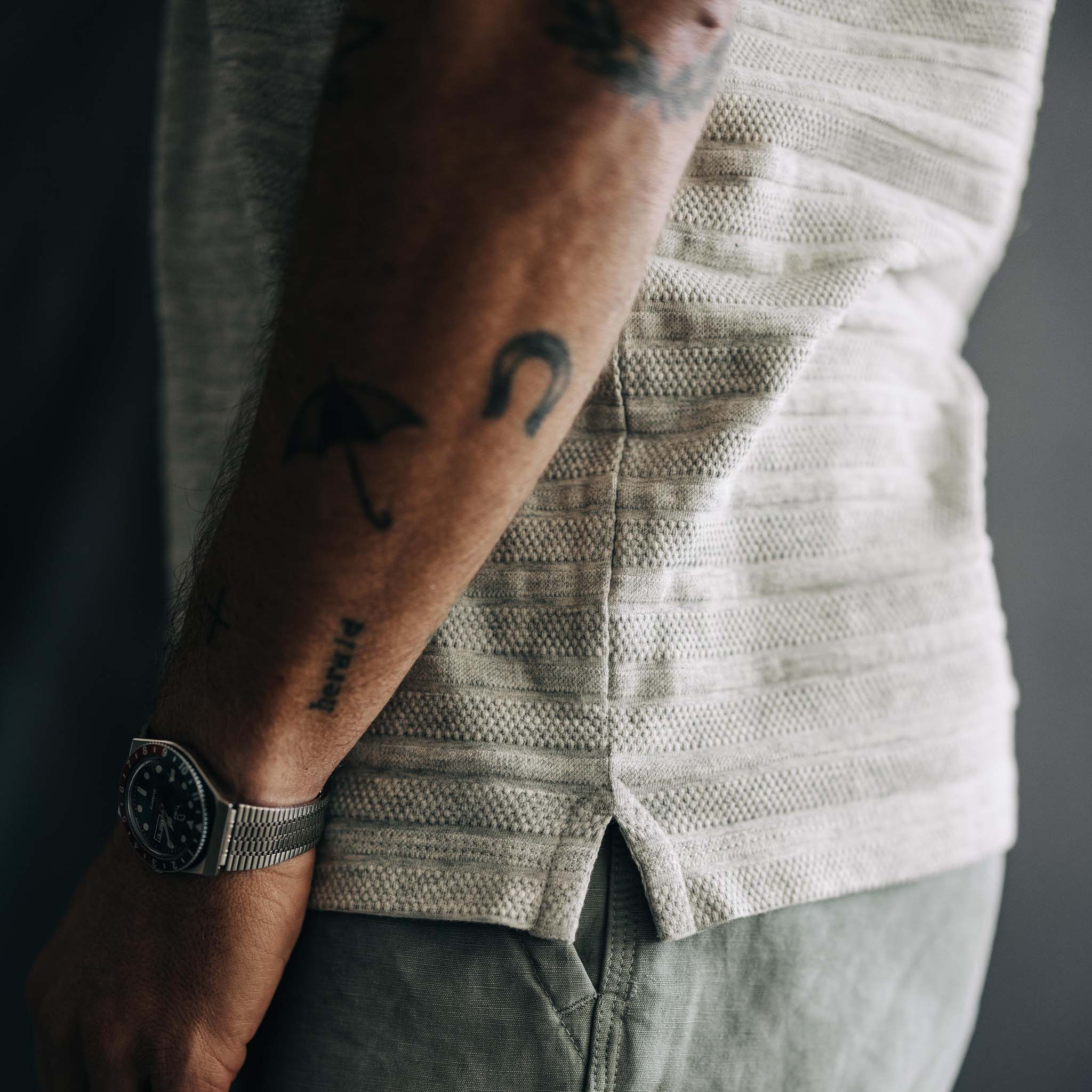 The Jacquard Polo in Ash Heather - Image 4