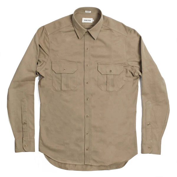 Khaki Twill Highlands Shirt - Image 6