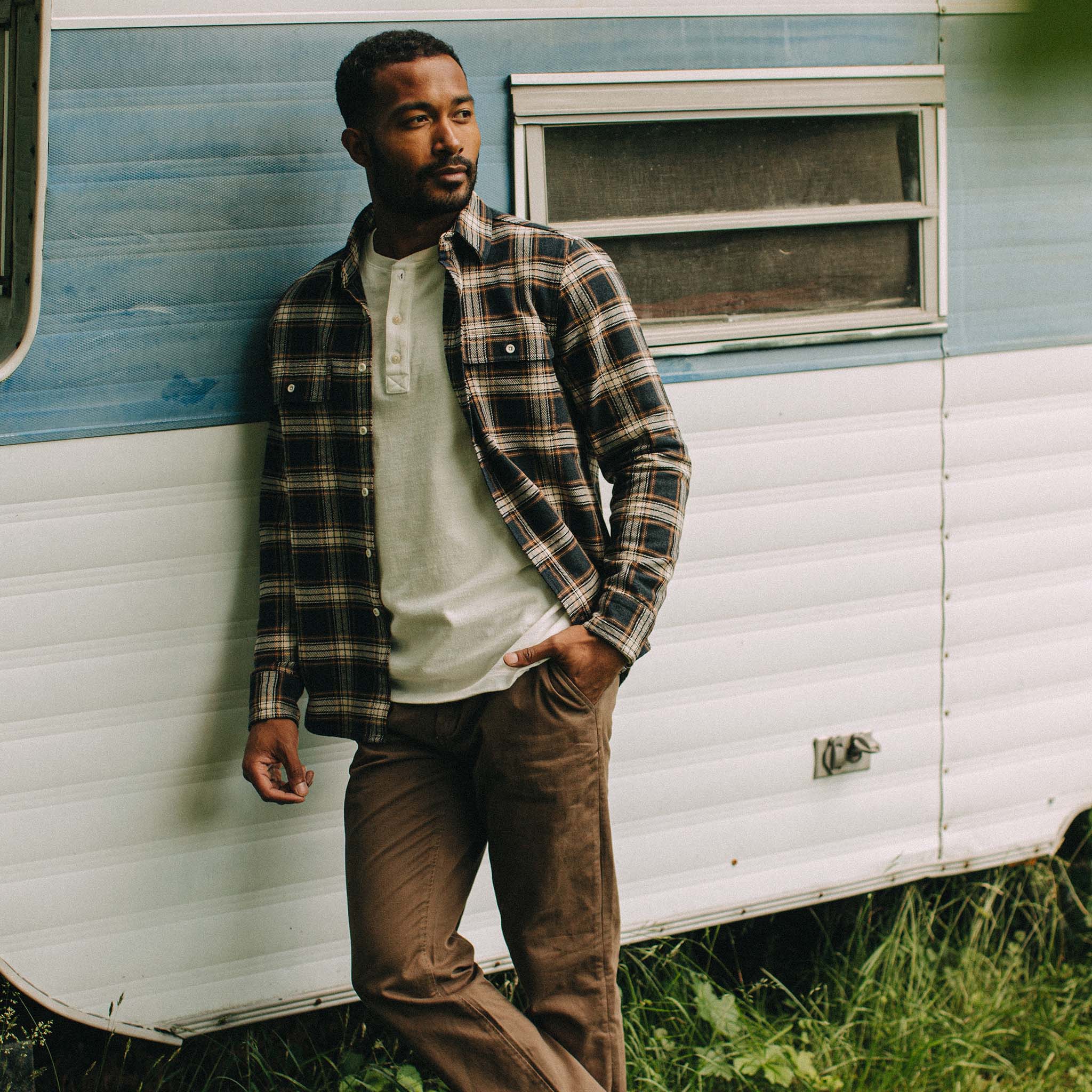 The Ledge Shirt in Admiral Plaid - Image 2