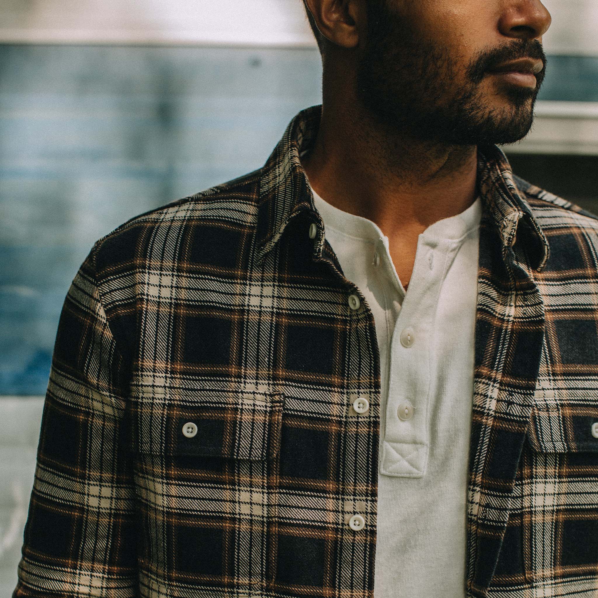The Ledge Shirt in Admiral Plaid - Image 3