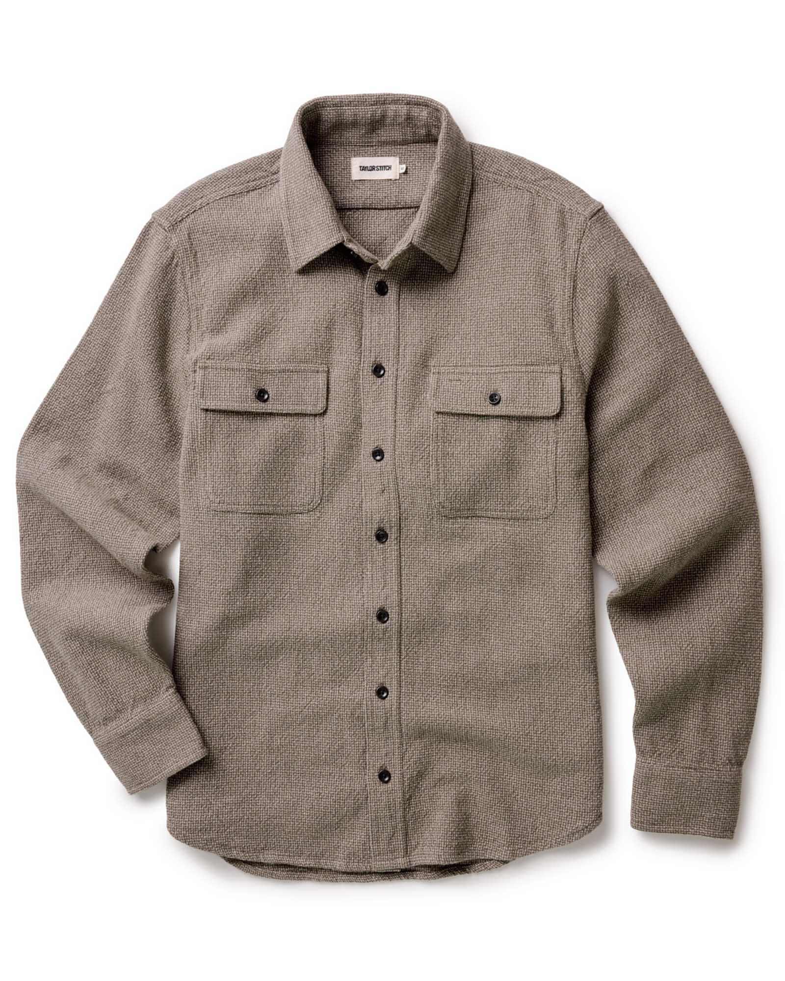 The Ledge Shirt in Army Linen Tweed - Image 6