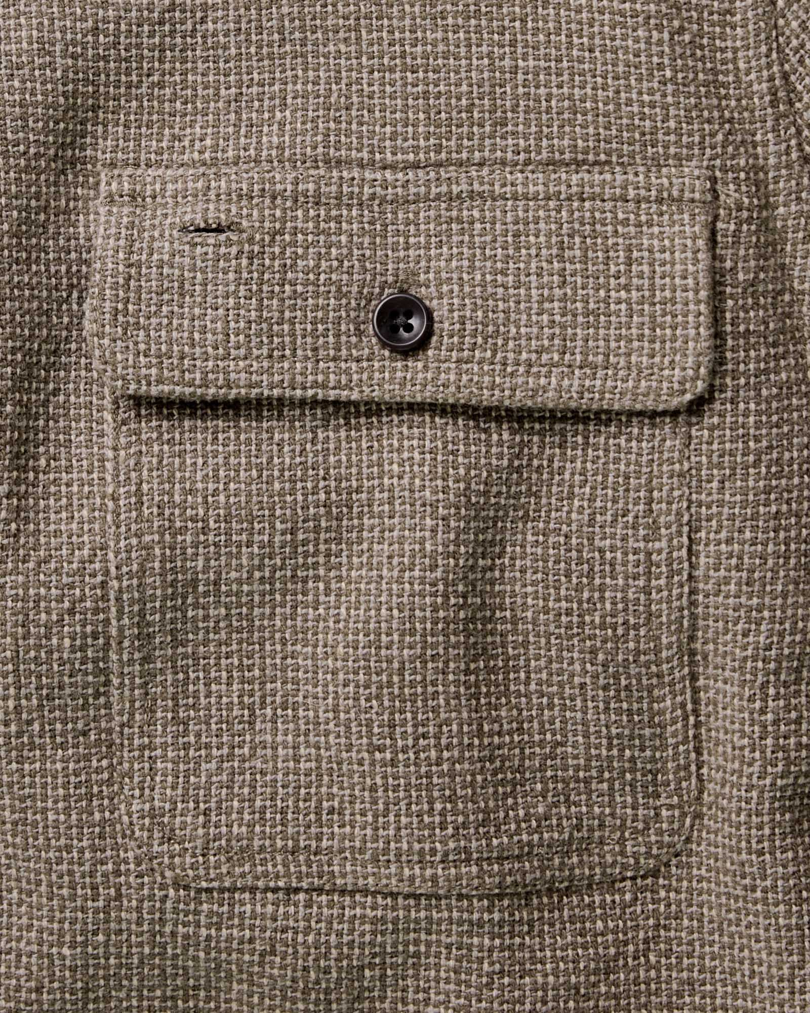 The Ledge Shirt in Army Linen Tweed - Image 8