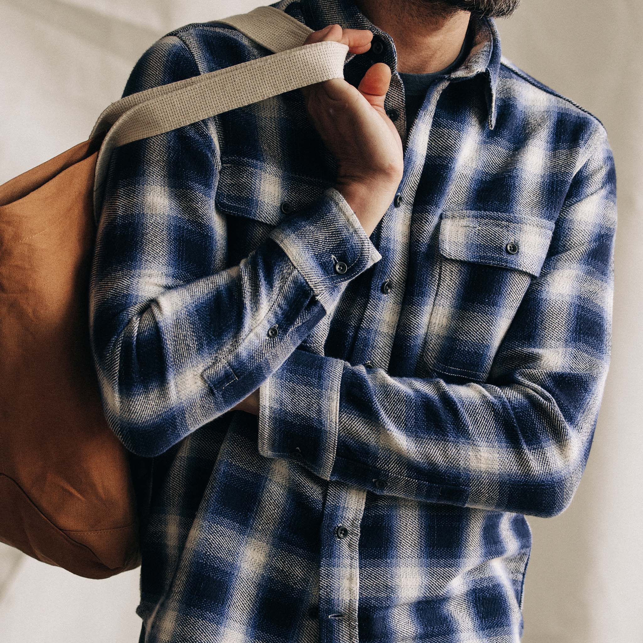 The Ledge Shirt in Blue Sky Plaid - Image 4