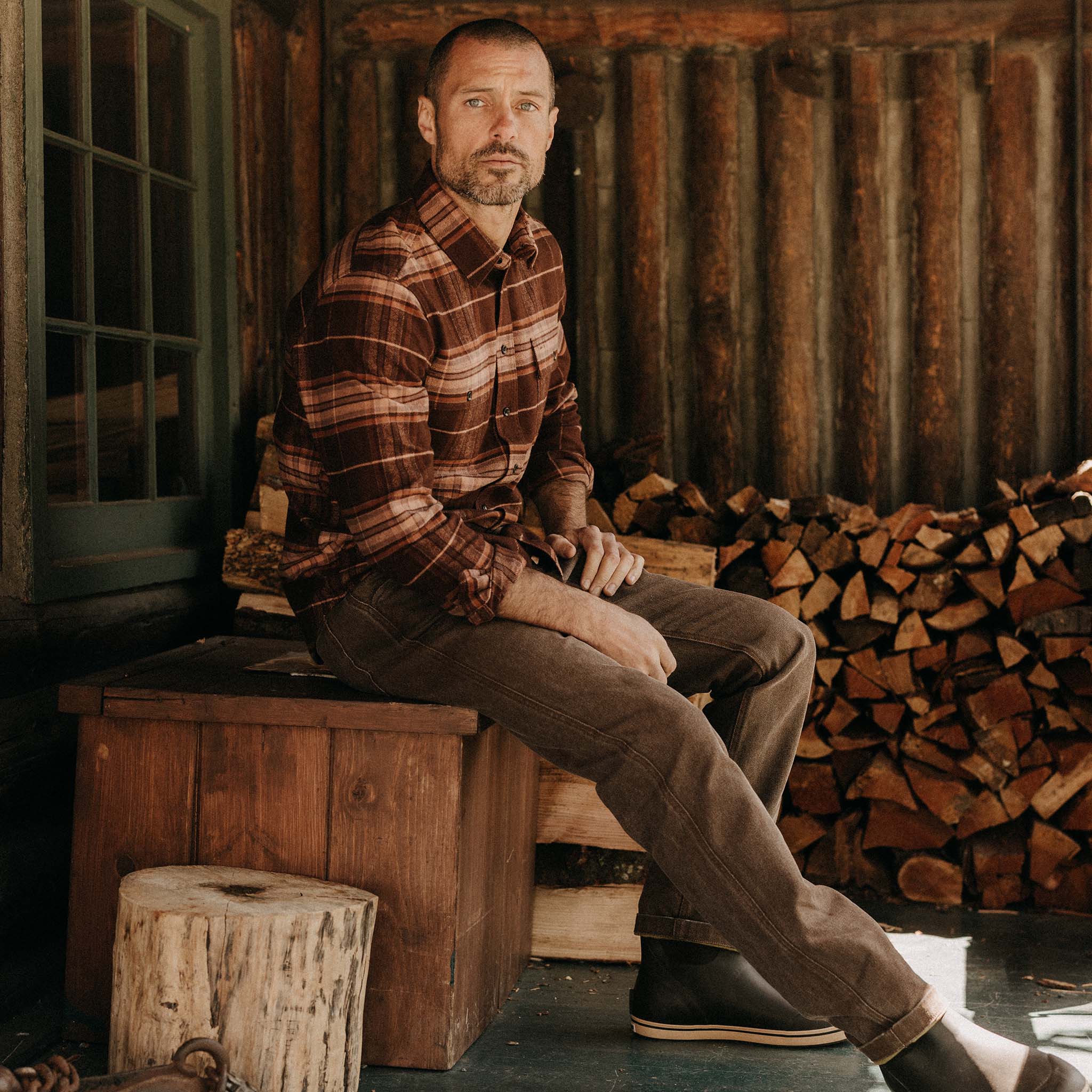 The Ledge Shirt in Chestnut Plaid - Image 4
