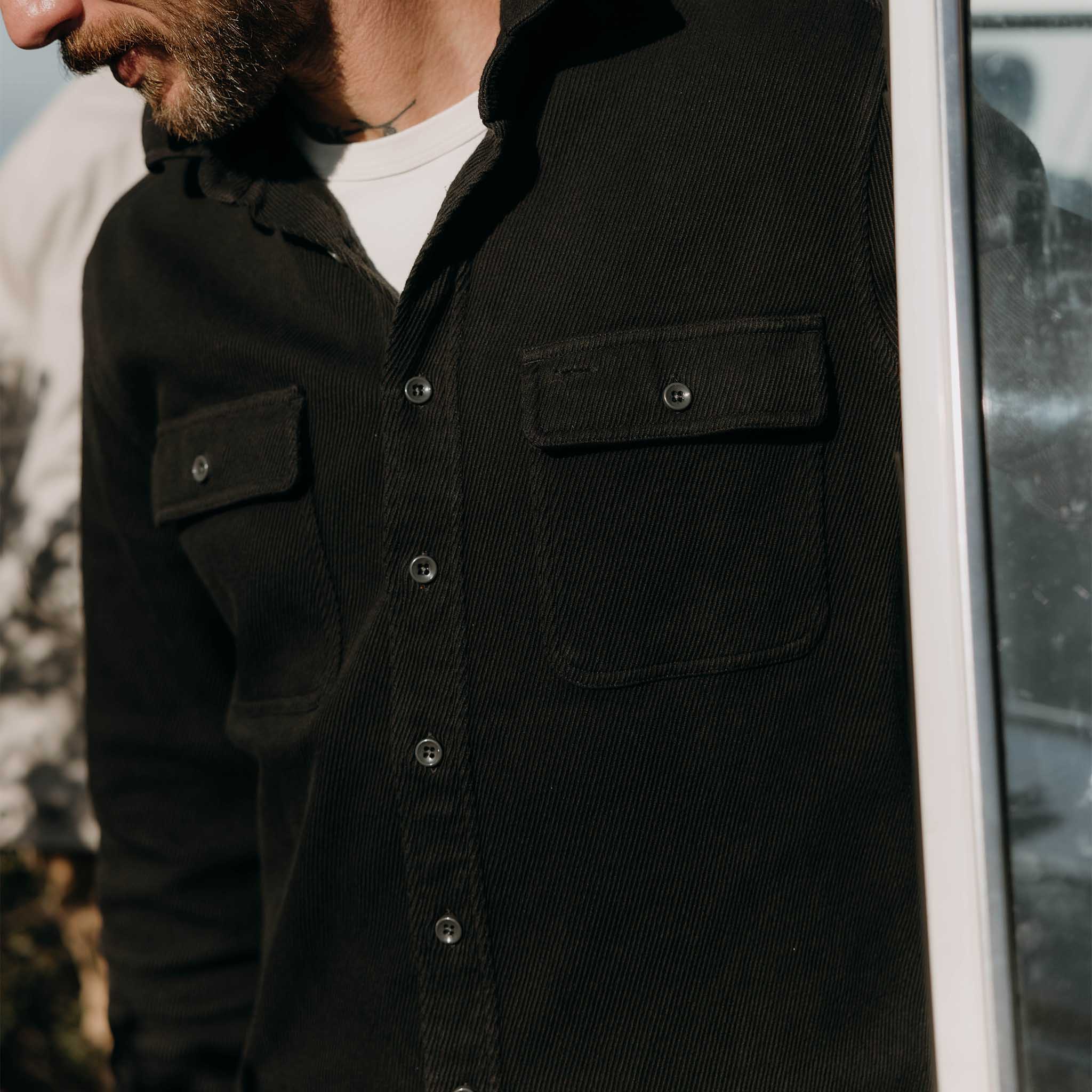 The Ledge Shirt in Coal Twill - Image 5