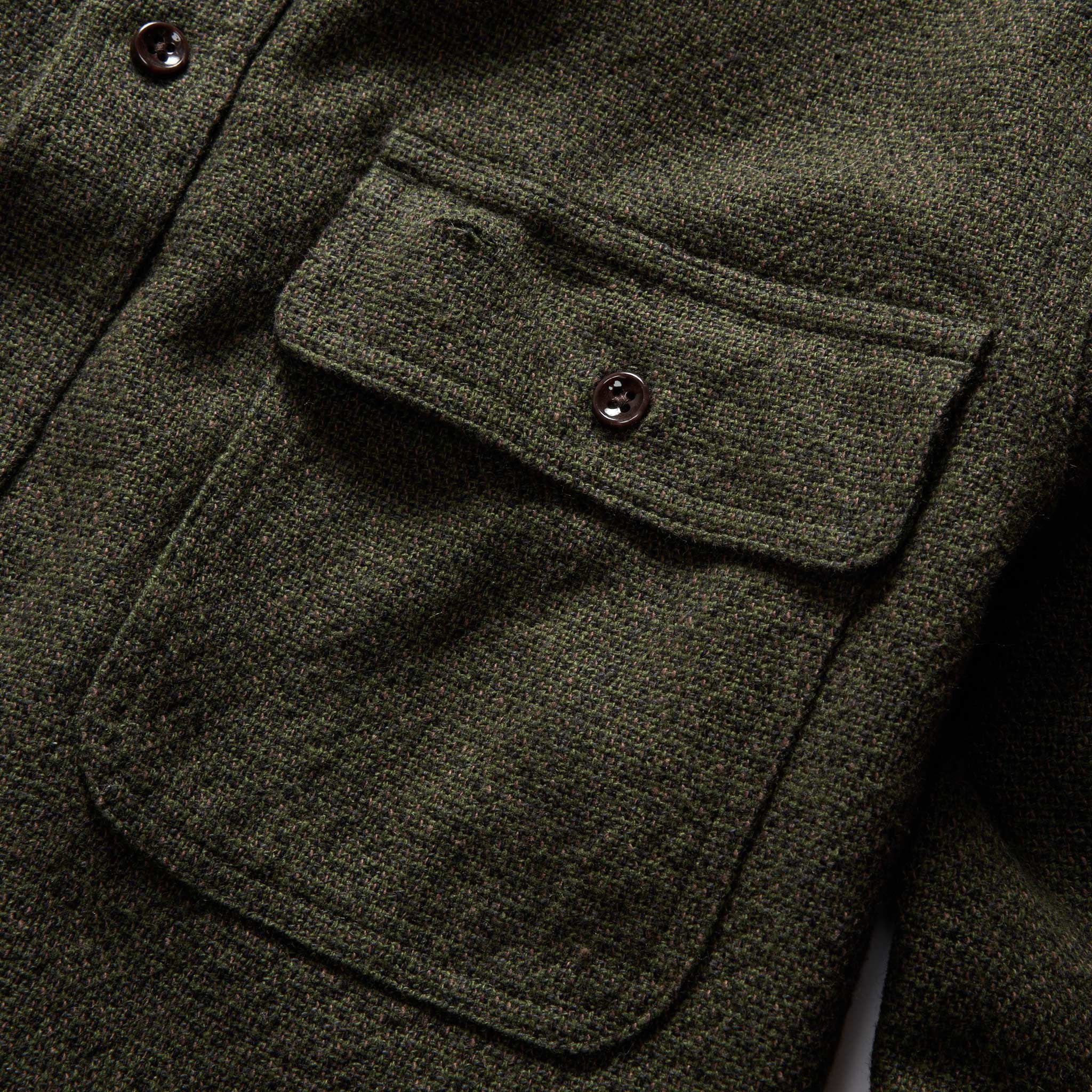 The Ledge Shirt in Dark Forest Linen Tweed - Image 6
