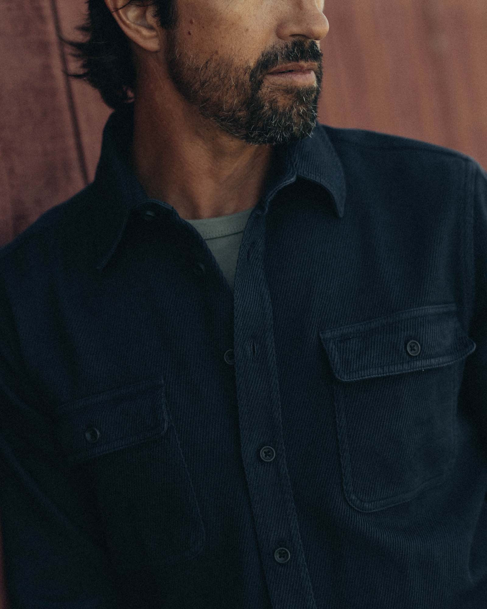The Ledge Shirt in Dark Navy Twill - Image 3