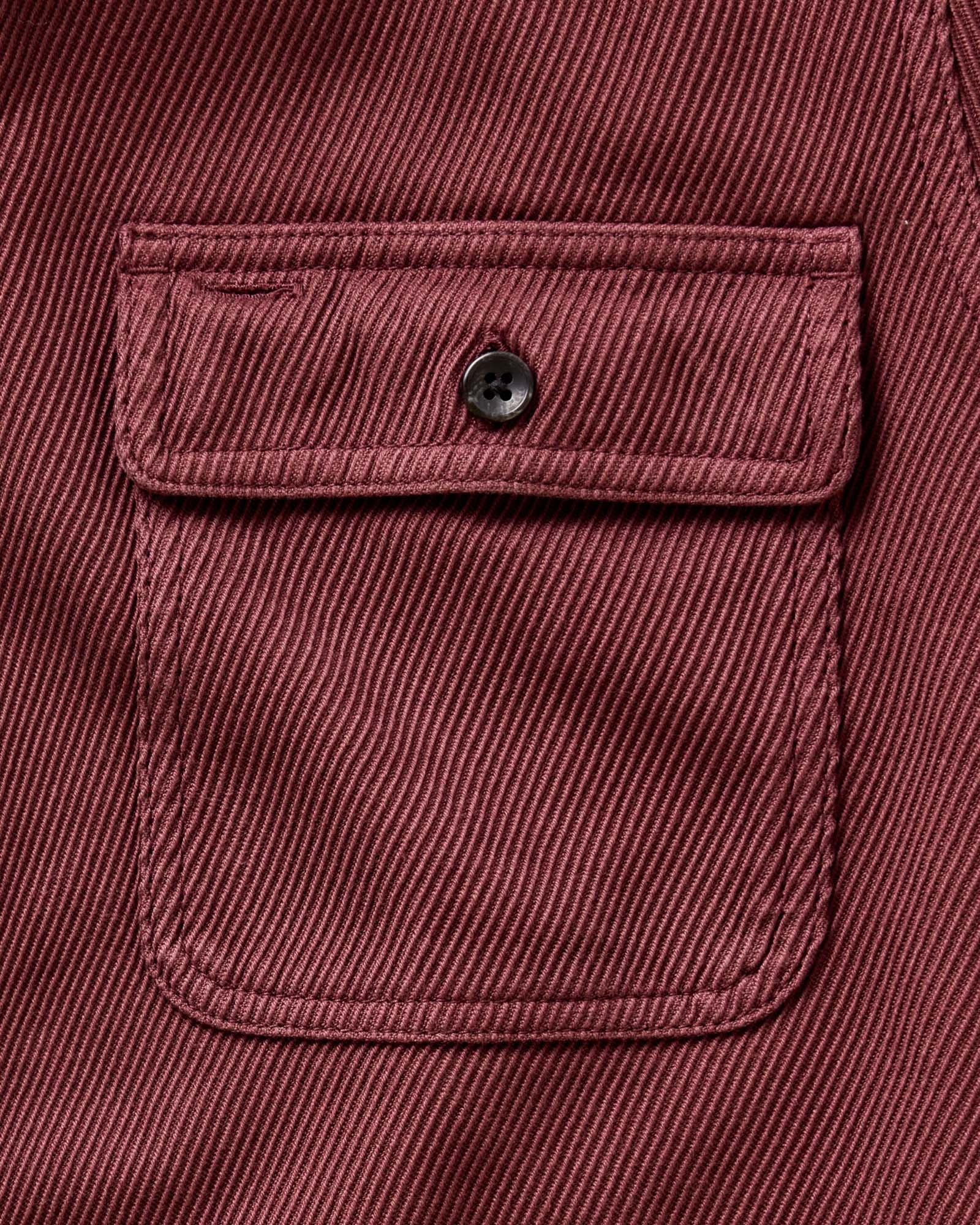 The Ledge Shirt in Dried Cherry Twill - Image 6