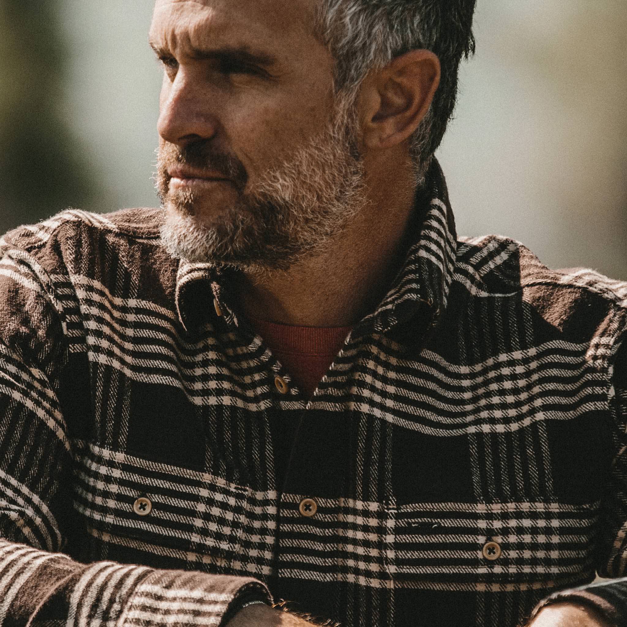 The Ledge Shirt in Espresso Plaid - Image 3