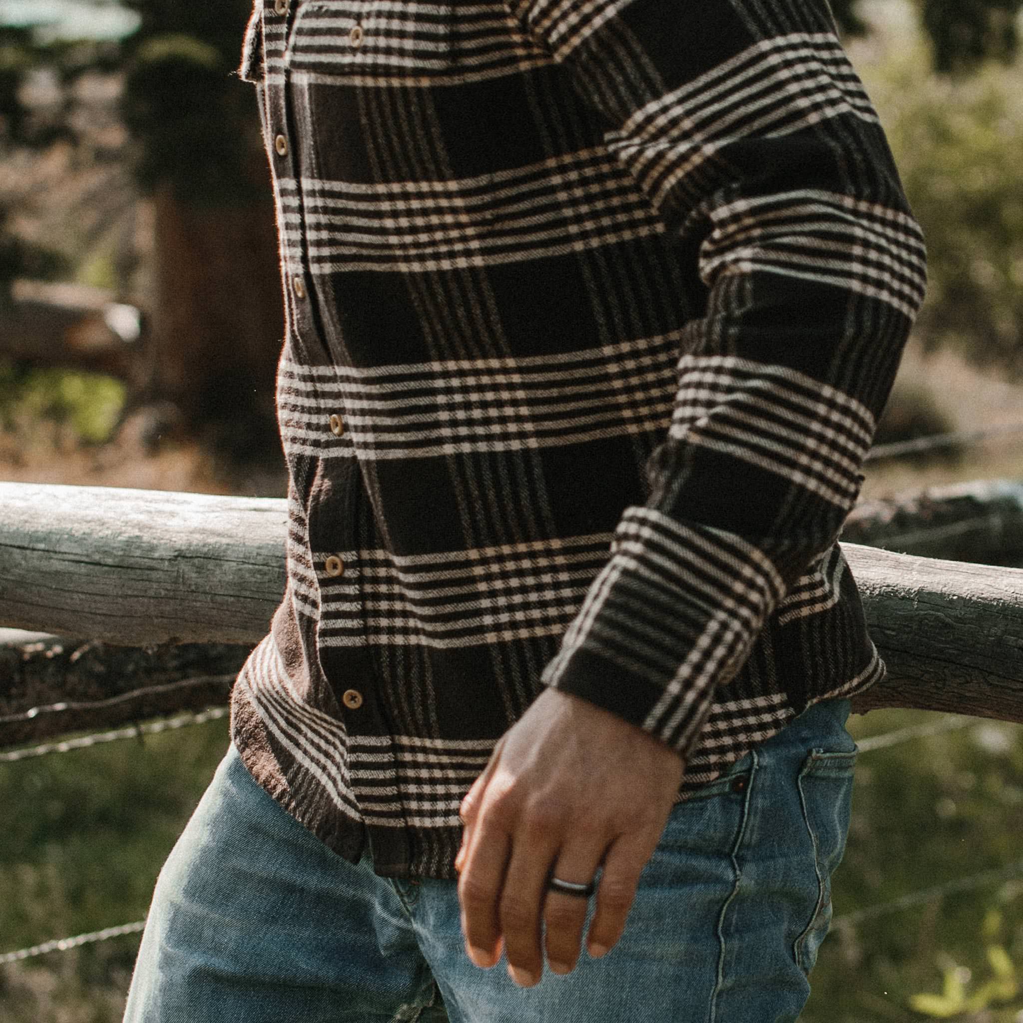 The Ledge Shirt in Espresso Plaid - Image 4