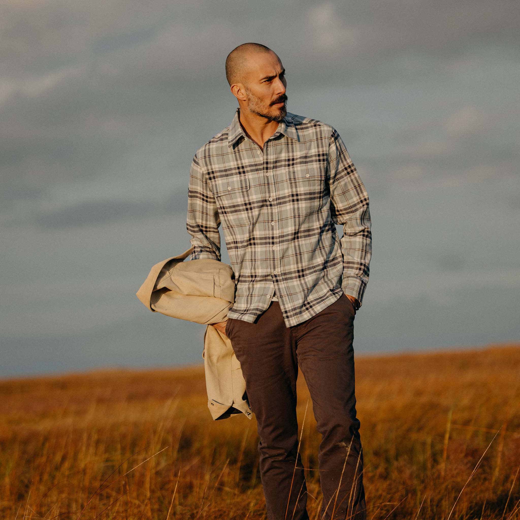 The Ledge Shirt in Faded Blue Plaid - Image 2