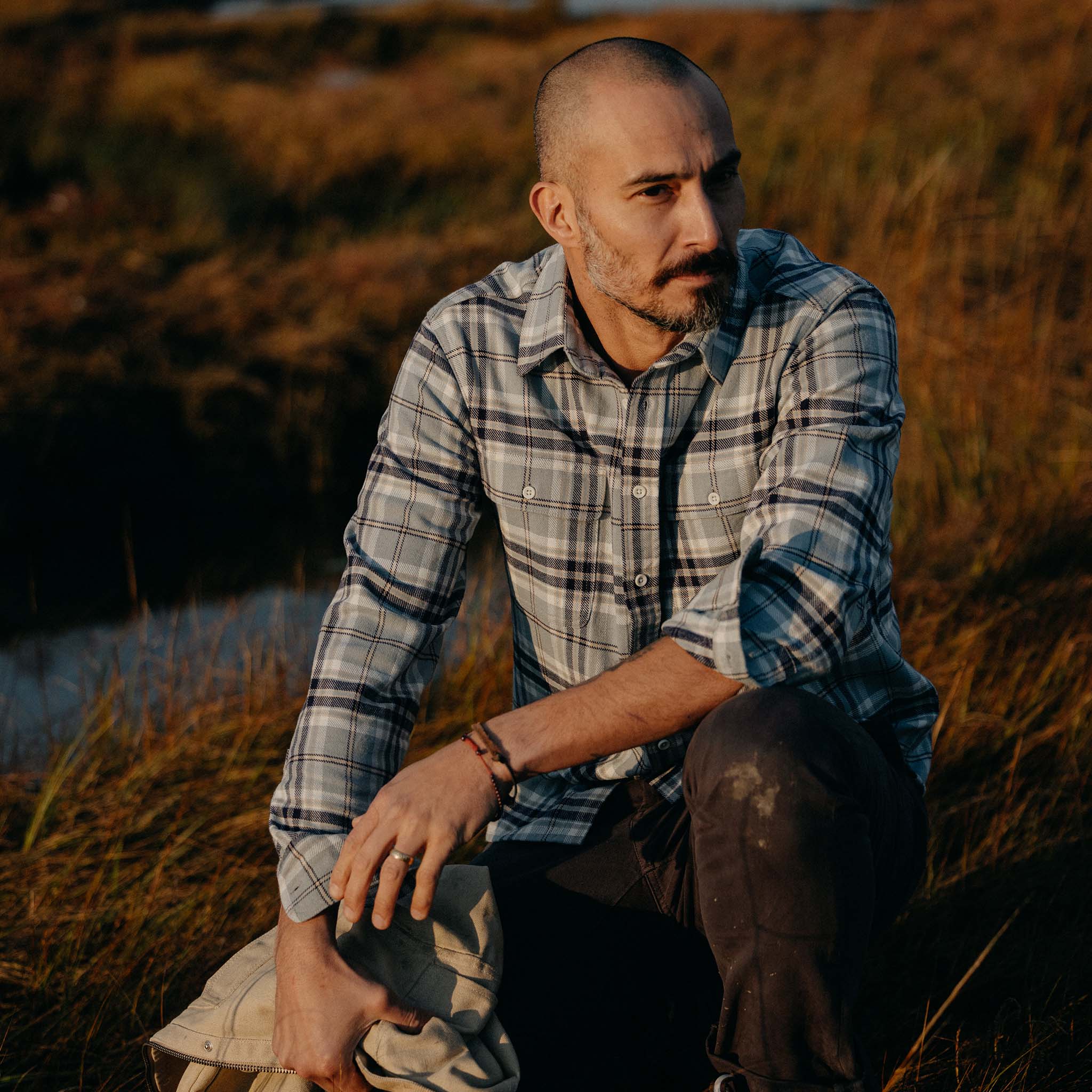 The Ledge Shirt in Faded Blue Plaid - Image 3