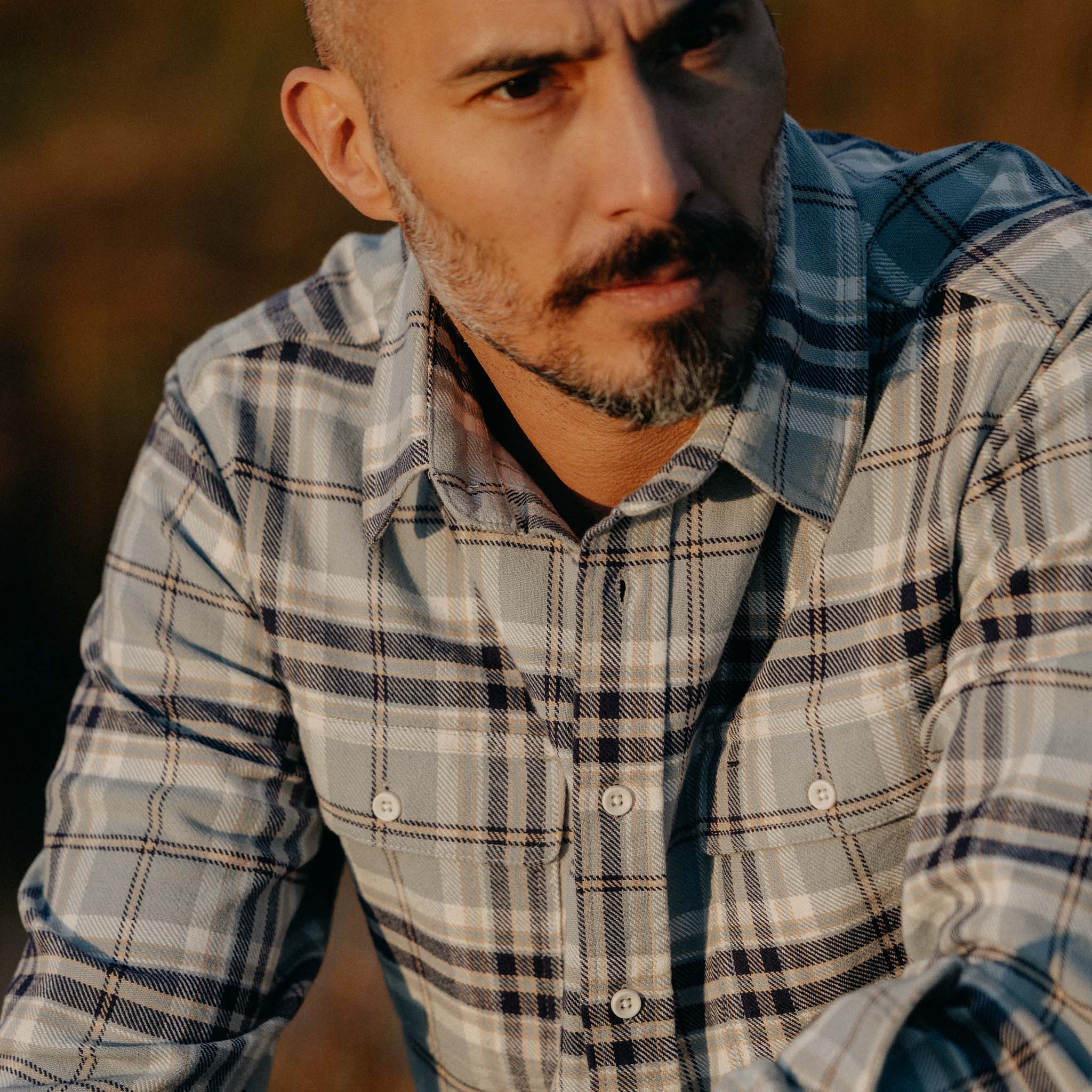 The Ledge Shirt in Faded Blue Plaid - Image 4
