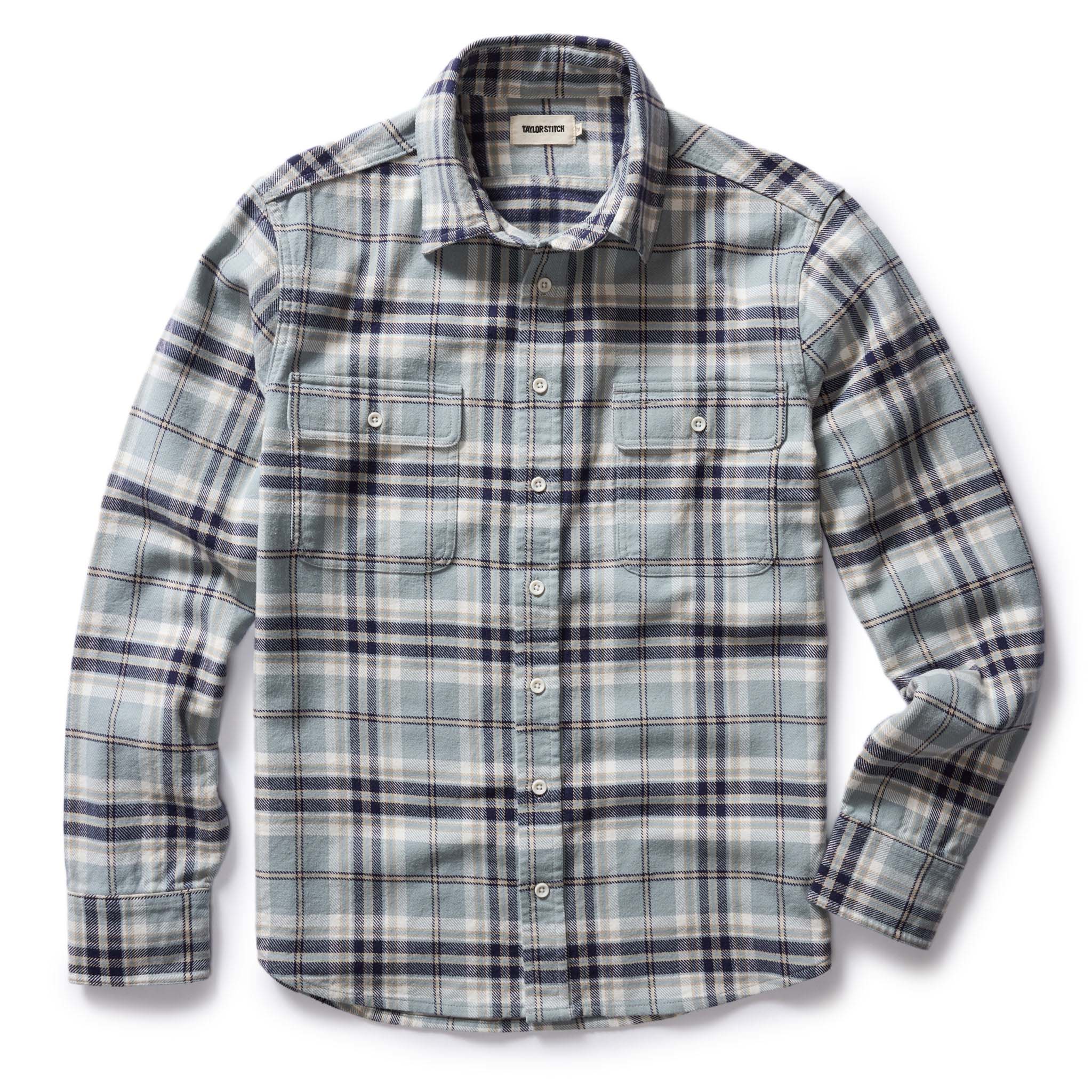 The Ledge Shirt in Faded Blue Plaid - Image 5