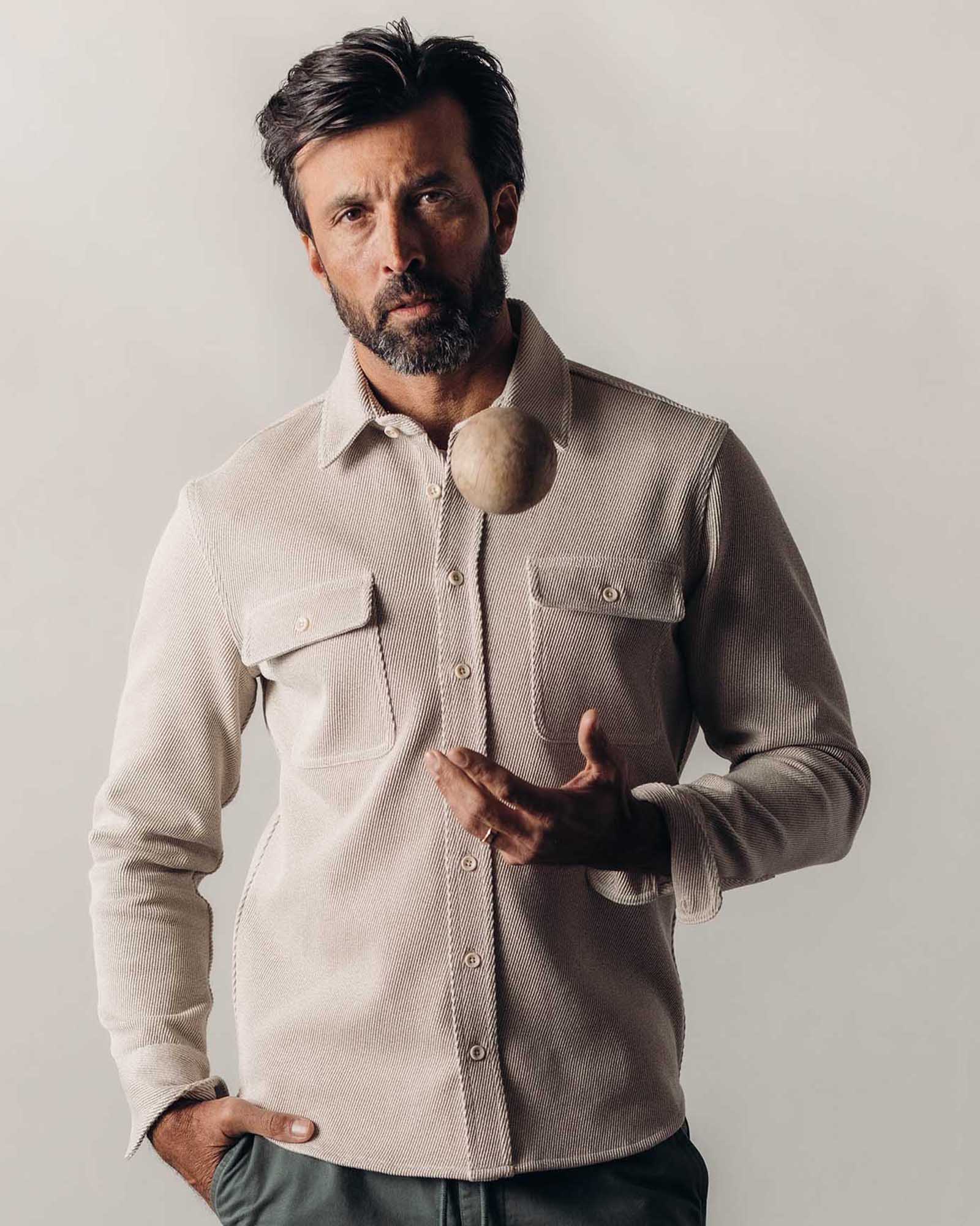 The Ledge Shirt in Flax Twill - Image 2