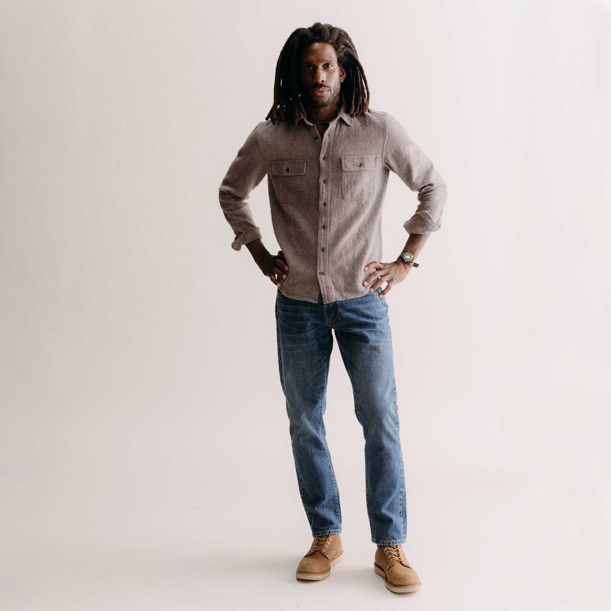 The Ledge Shirt in Granite Linen Tweed - Image 6