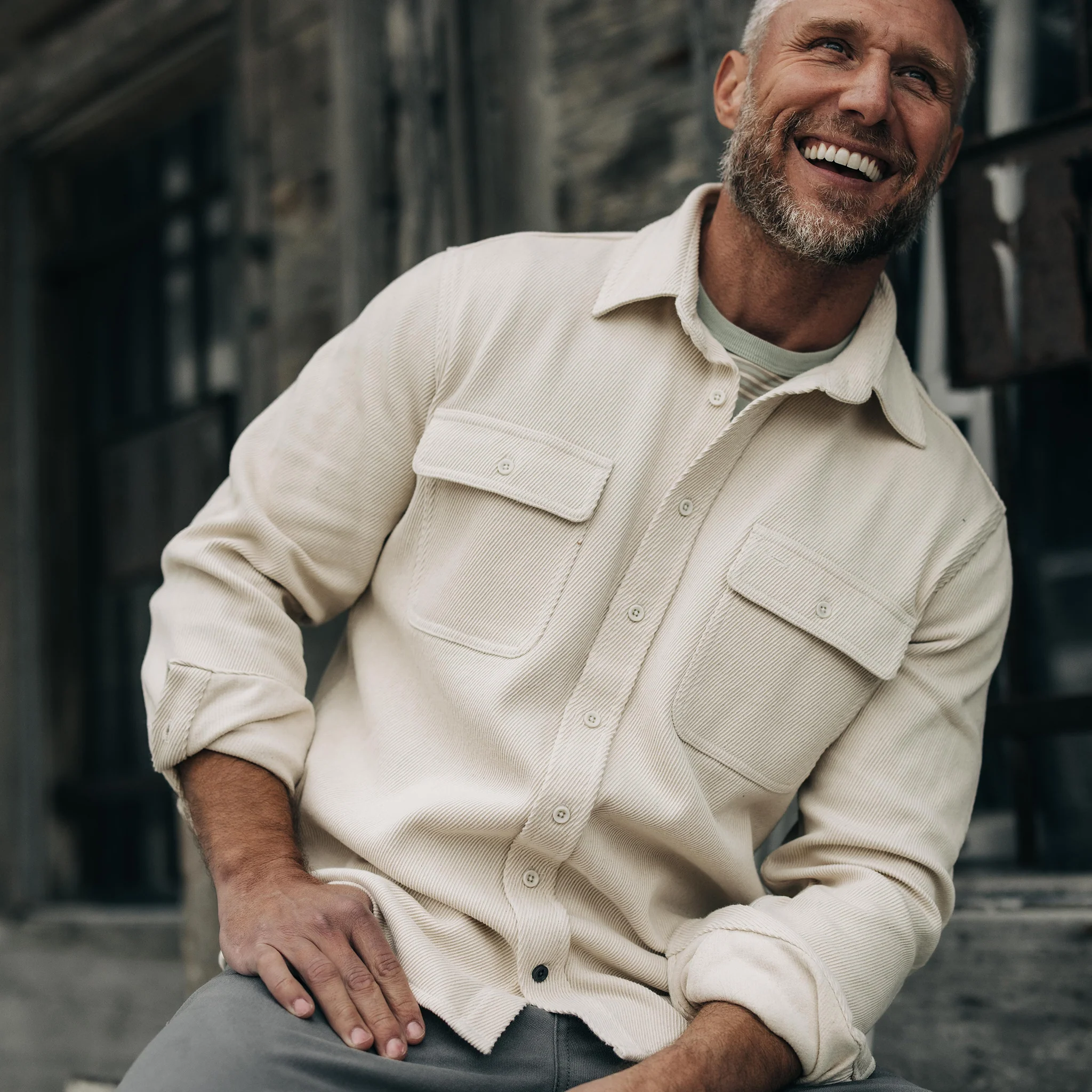 The Ledge Shirt in Natural Twill - Image 2