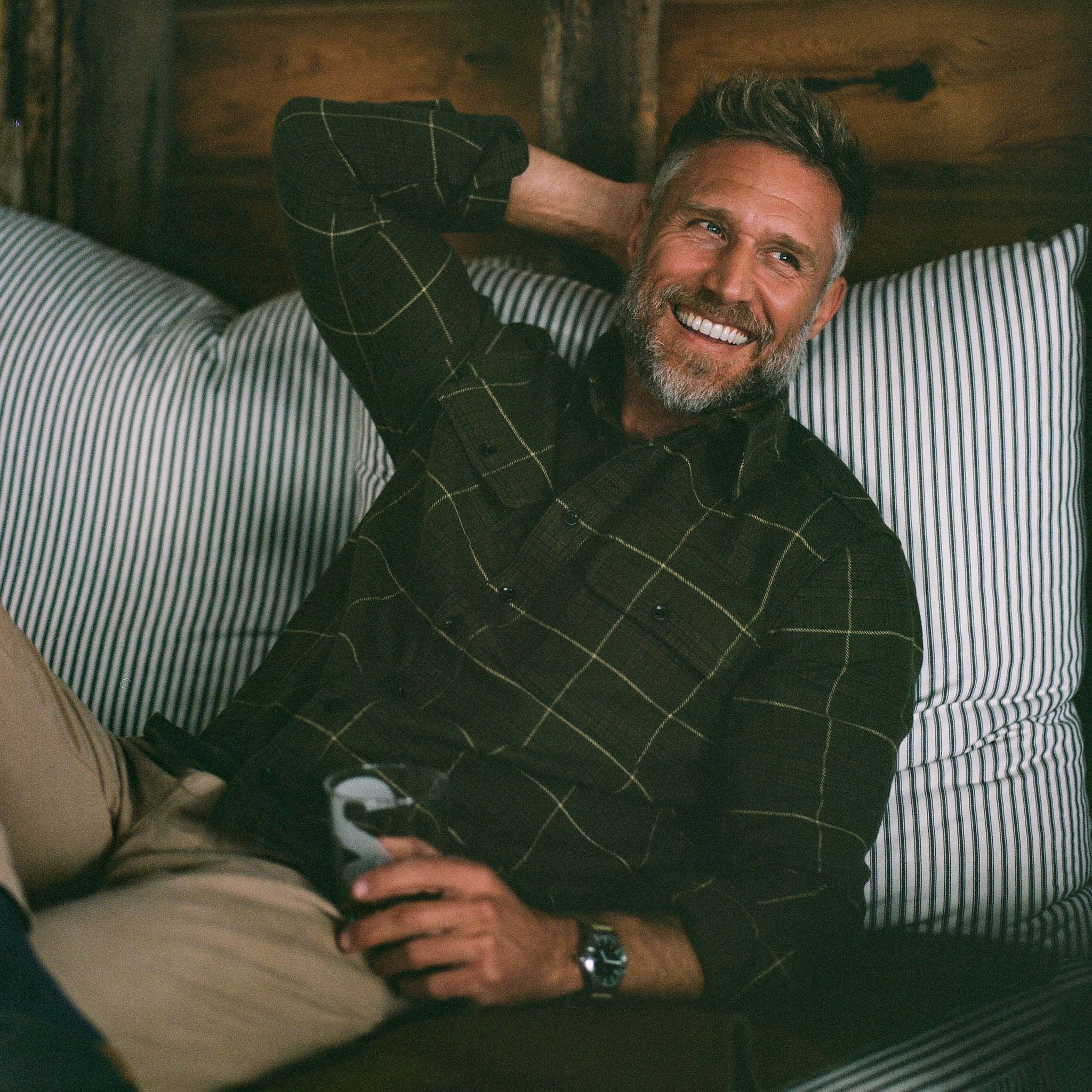 The Ledge Shirt in Olive Plaid - Image 2