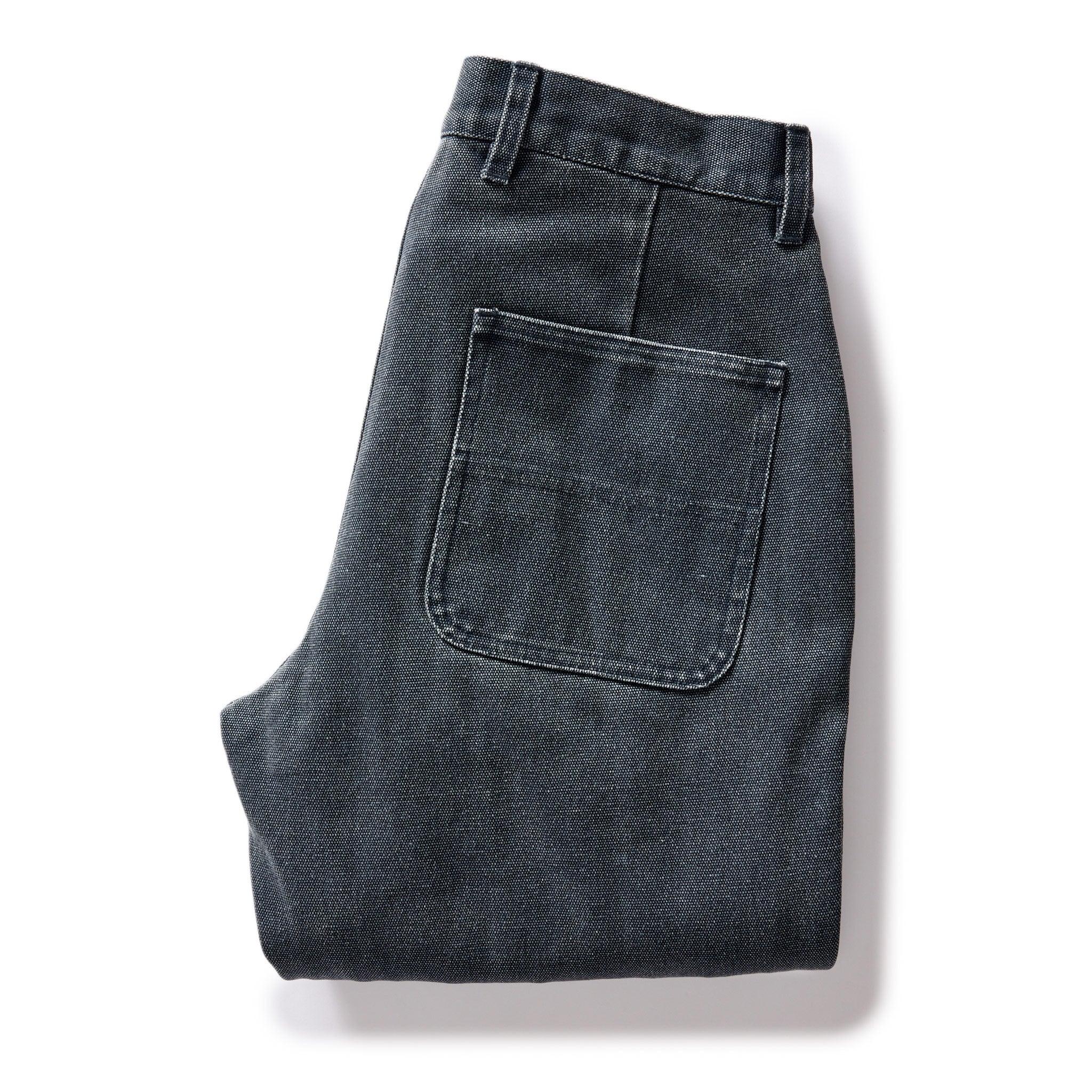 The Lined Chore Pant in Navy Chipped Canvas - Image 7