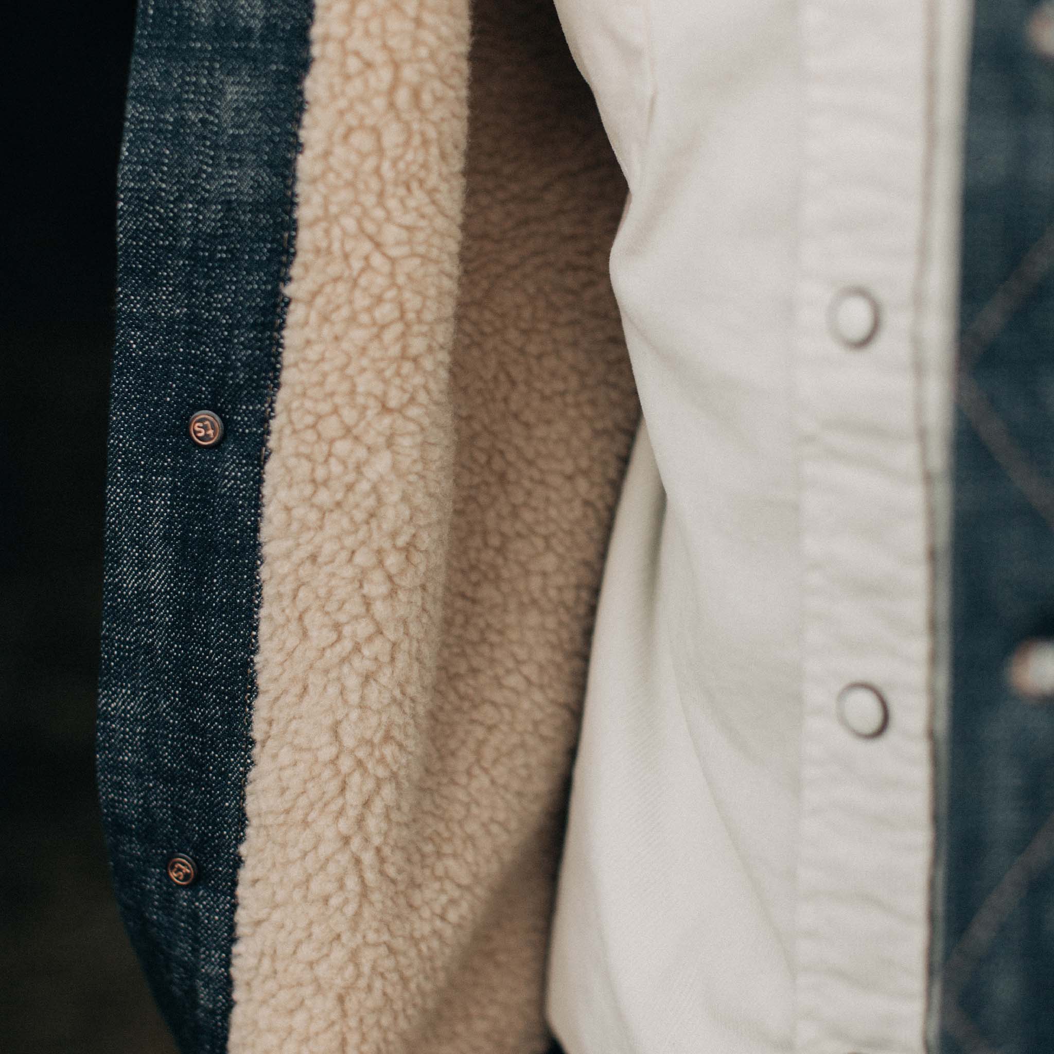 The Lined Long Haul Jacket in Green Cast Denim - Image 4