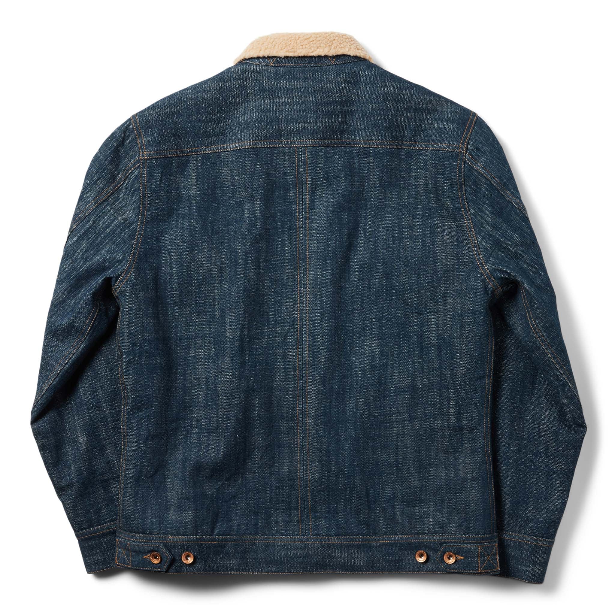 The Lined Long Haul Jacket in Green Cast Denim - Image 8