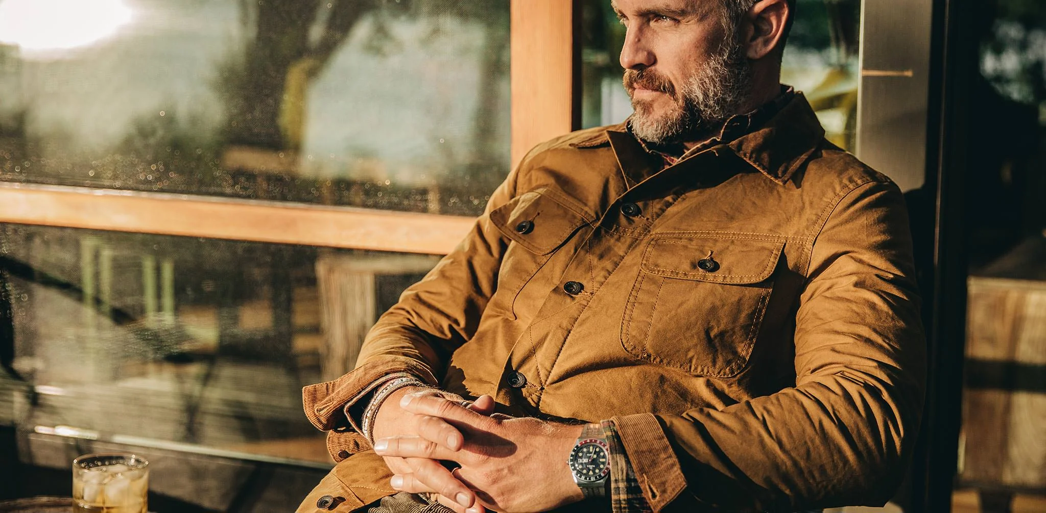 The Lined Long Haul Jacket in Harvest Tan Dry Wax - Image 12
