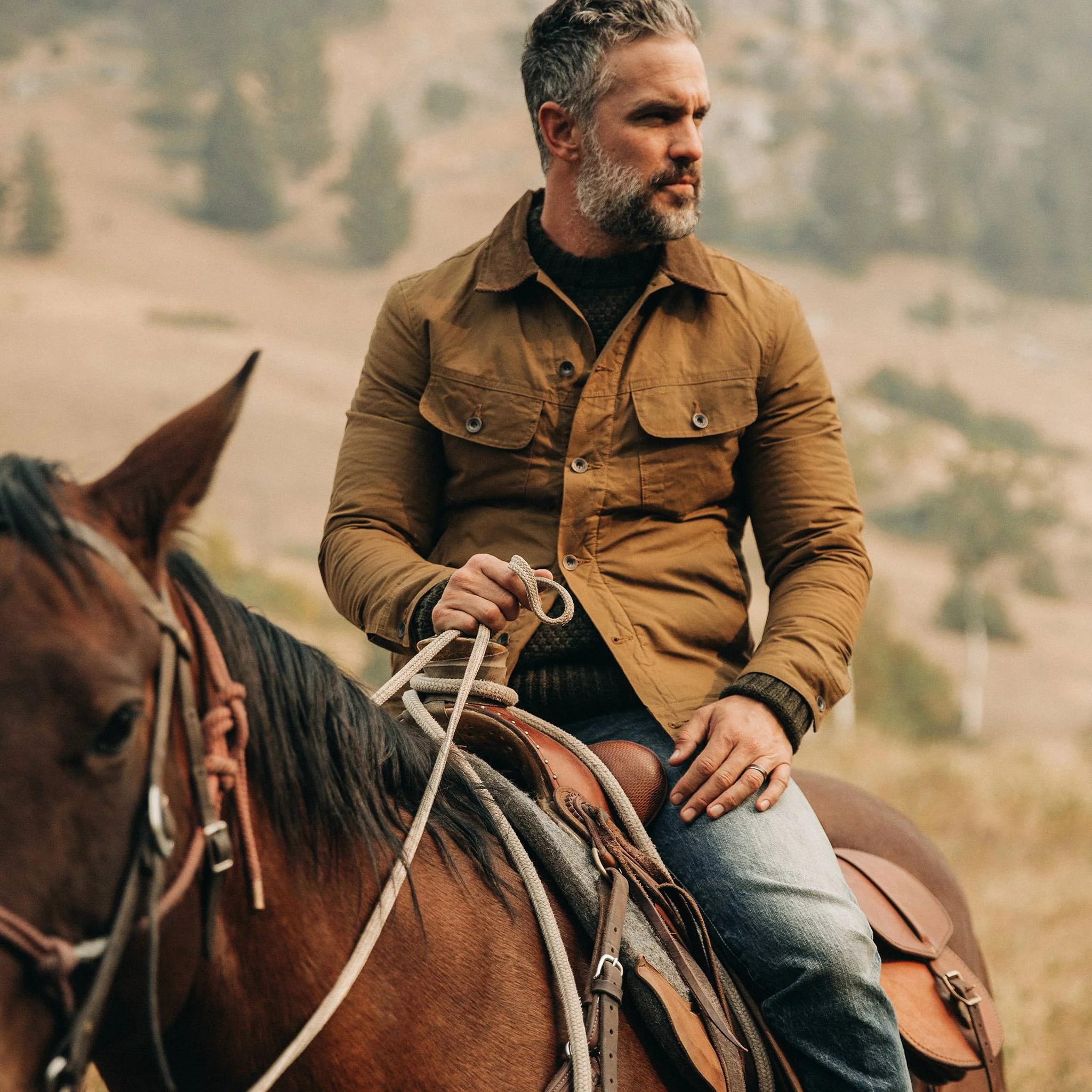 The Lined Long Haul Jacket in Harvest Tan Dry Wax - Image 2