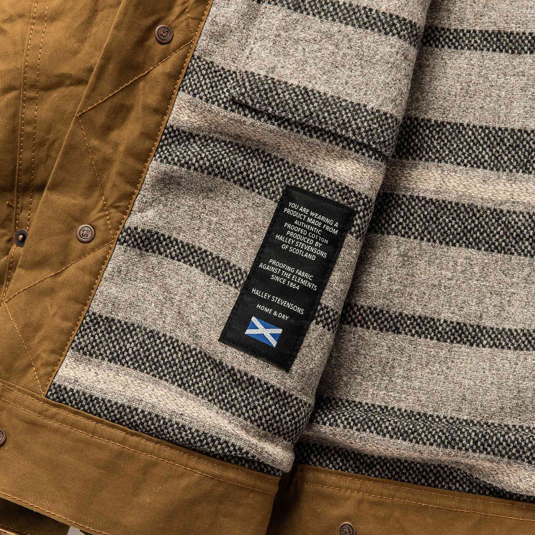 The Lined Long Haul Jacket in Harvest Tan Dry Wax - Image 9