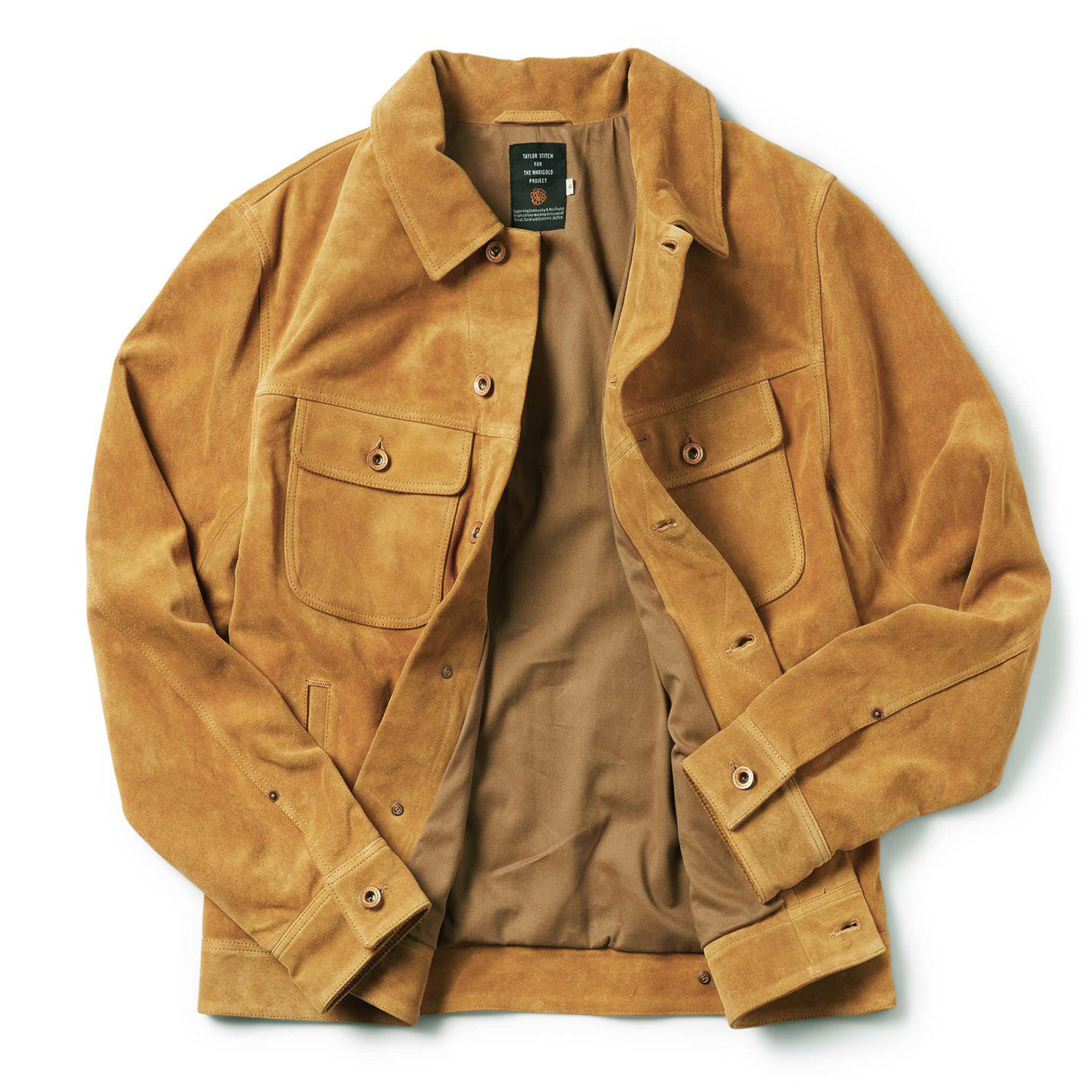 The Lined Long Haul Jacket in Sand Suede - Image 10