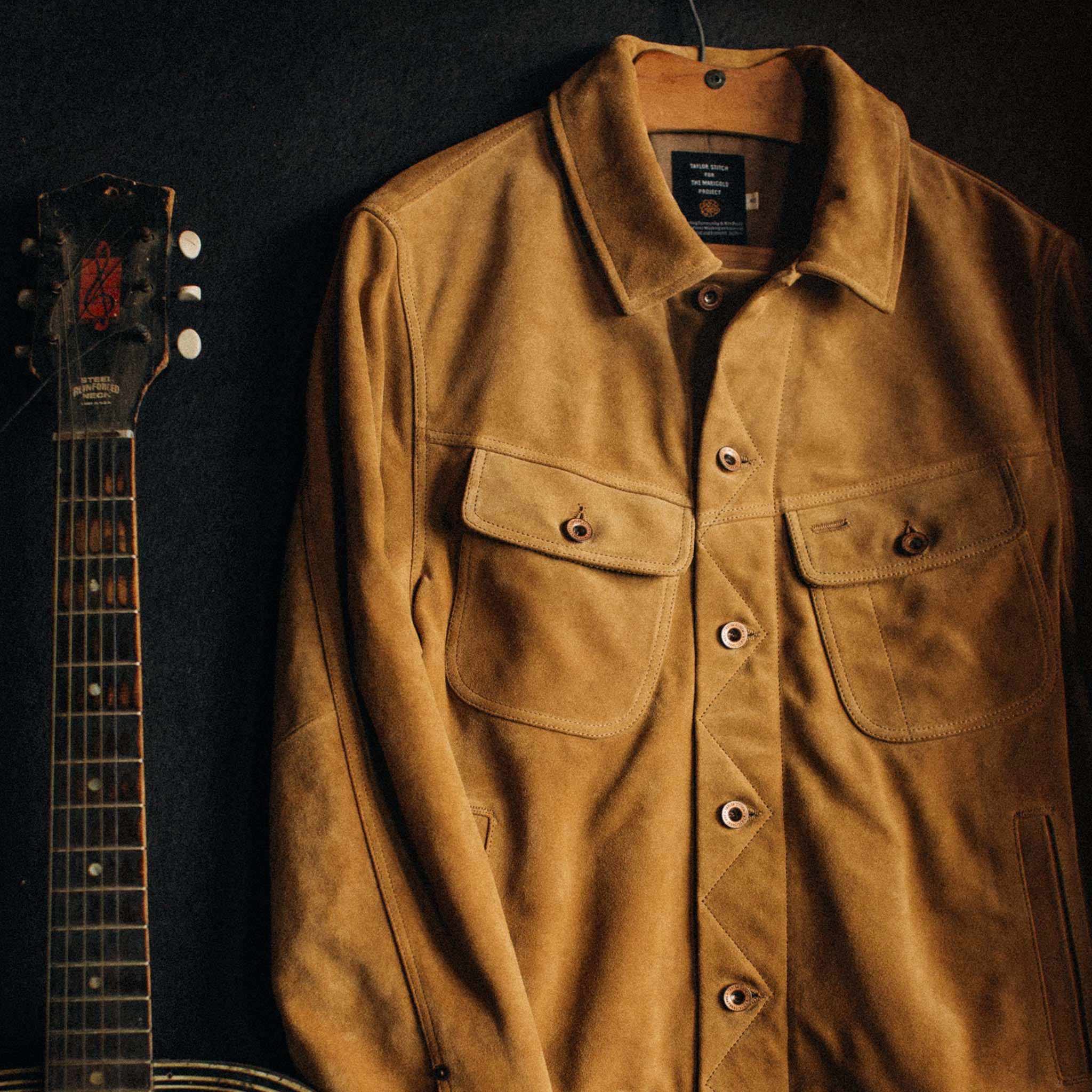 The Lined Long Haul Jacket in Sand Suede - Image 8