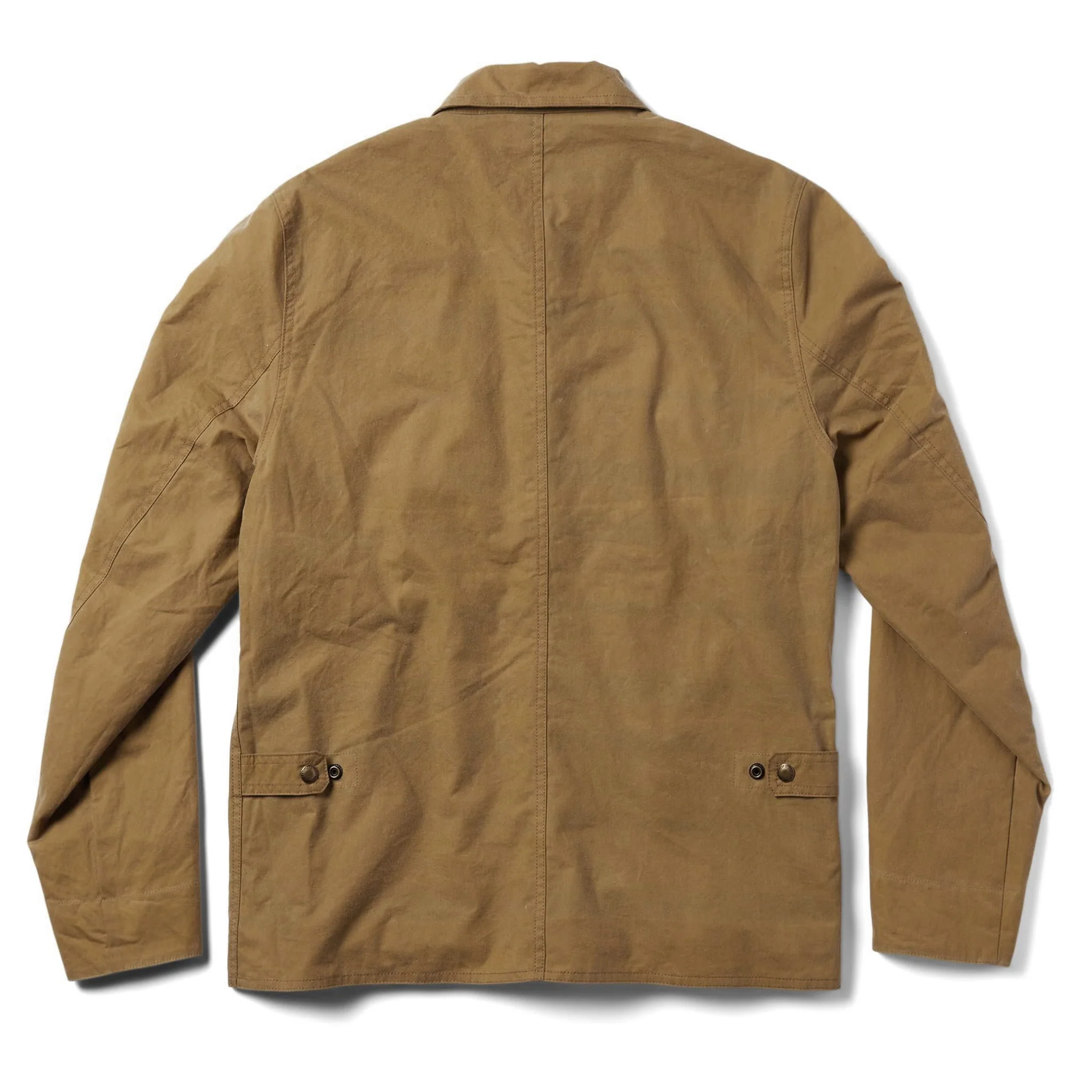 The Lined Longshore Jacket in Harvest Tan Waxed Canvas - Image 8