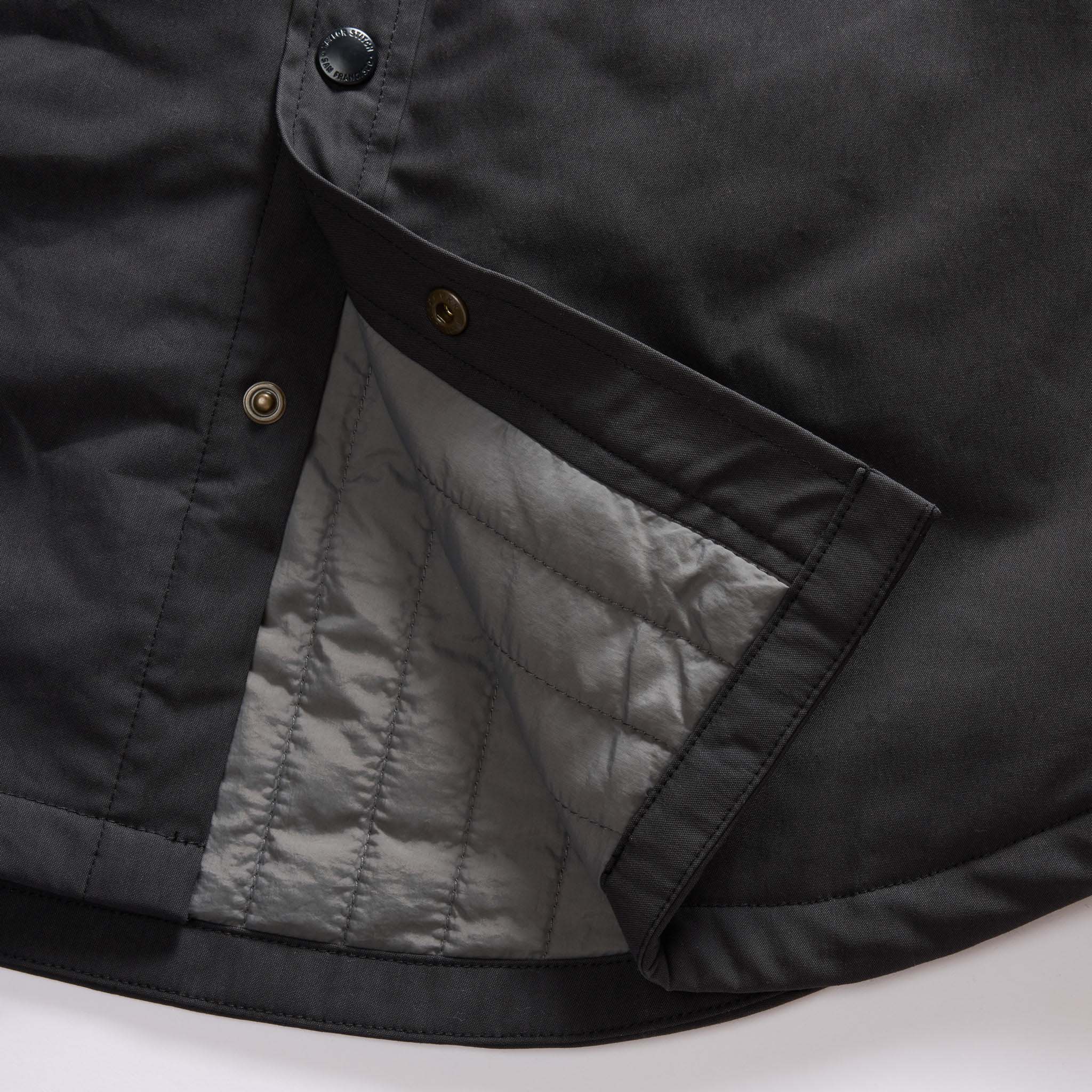 The Lined Maritime Shirt Jacket in Coal - Image 8