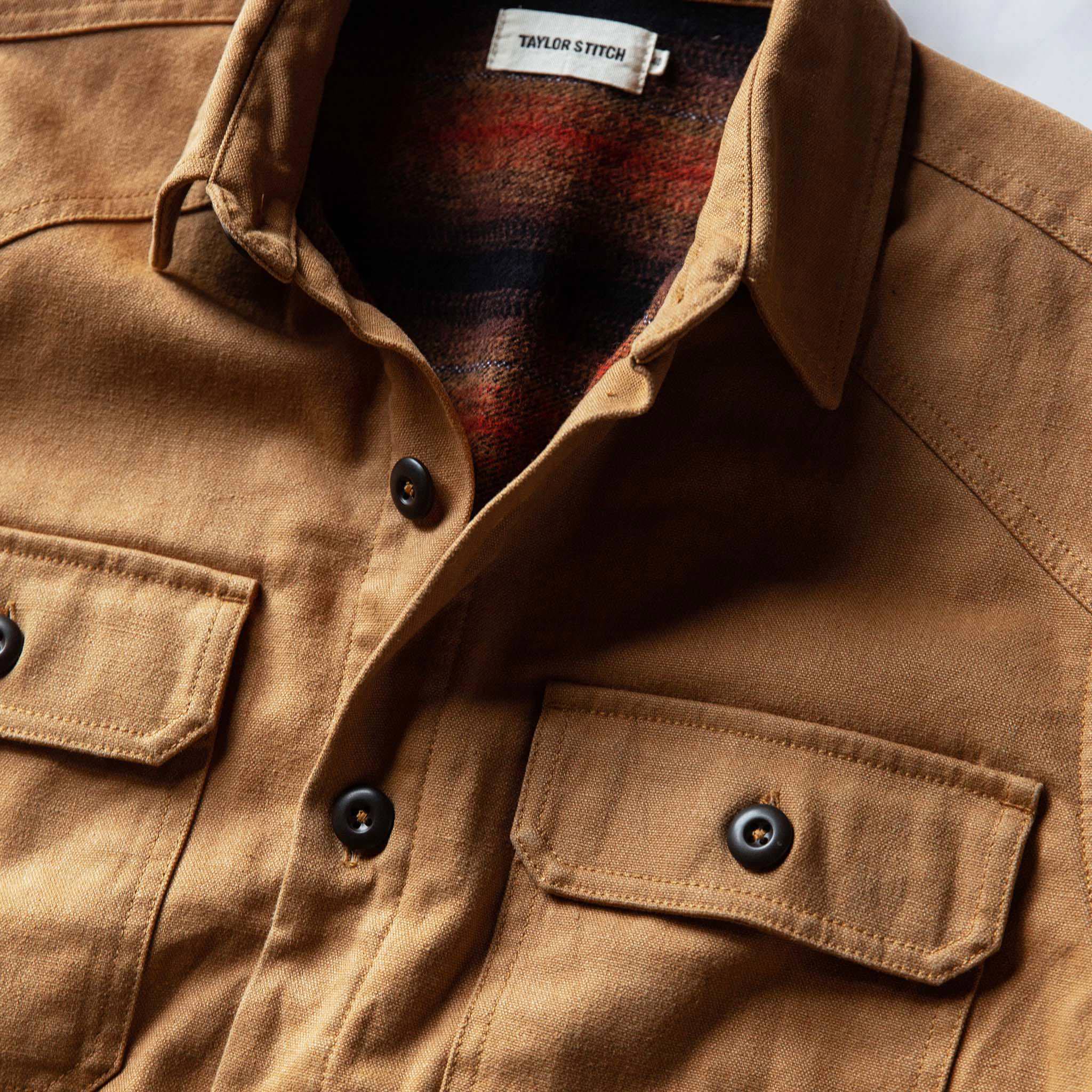 The Lined Shop Shirt in Tobacco Boss Duck - Image 5