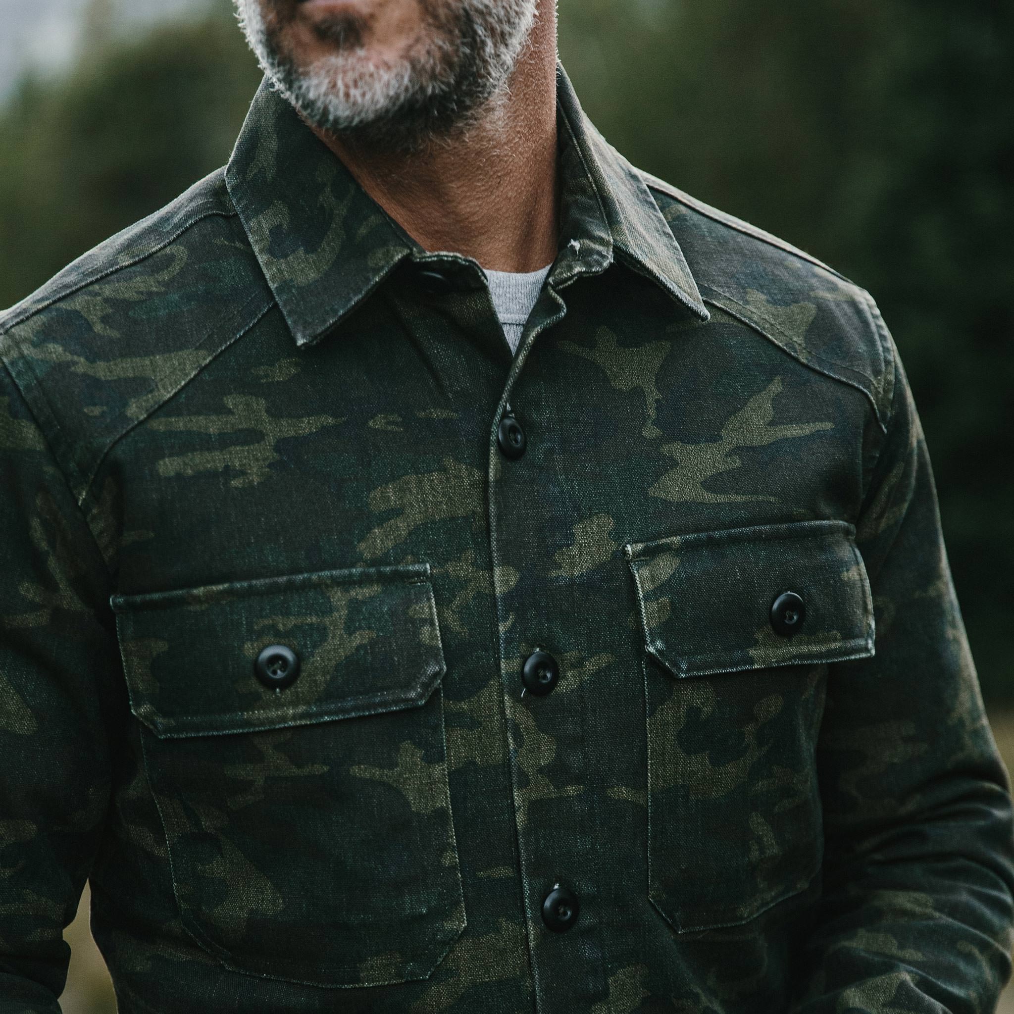 The Lined Shop Shirt in Woodland Camo Boss Duck - Image 3