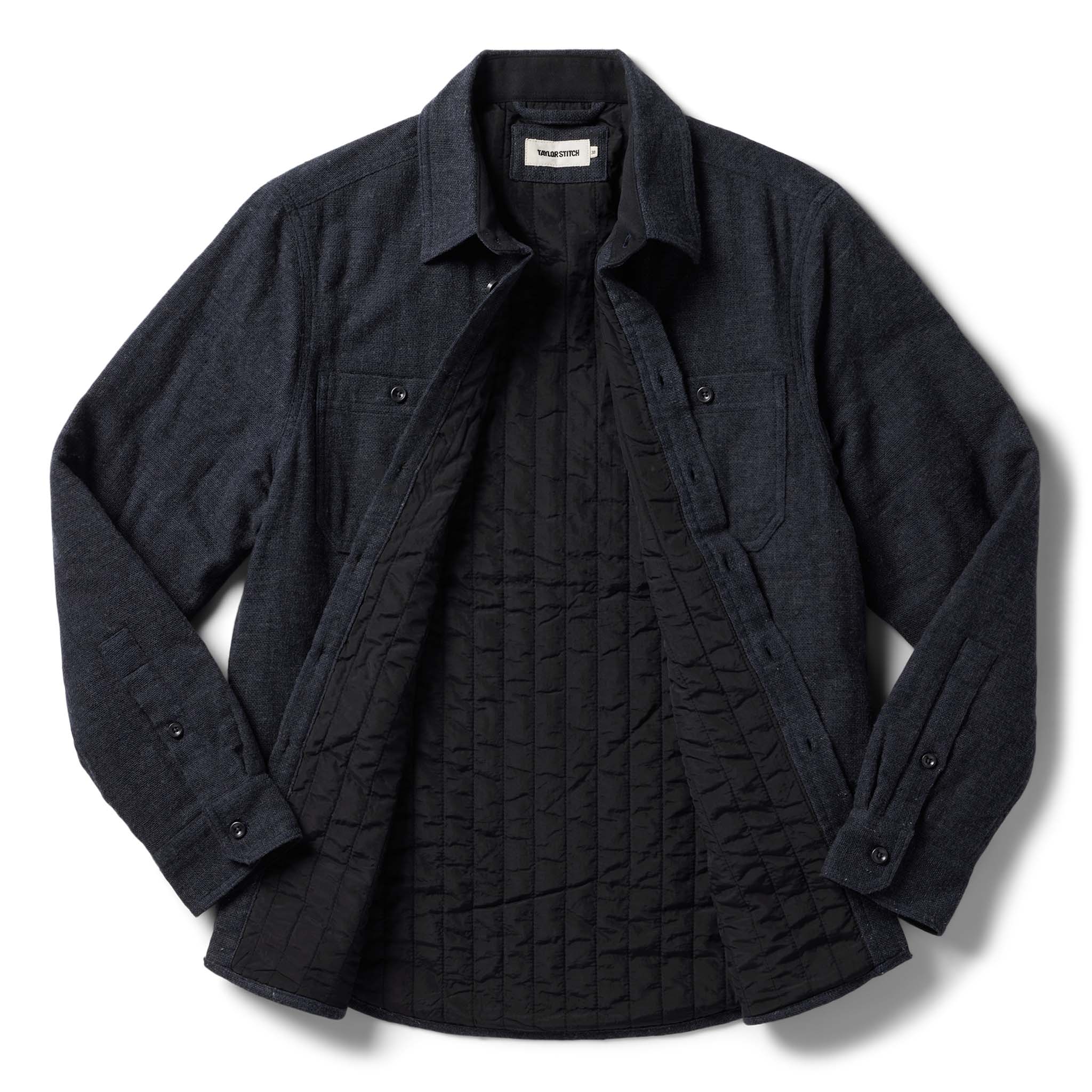 The Lined Utility Shirt in Charcoal Donegal - Image 7