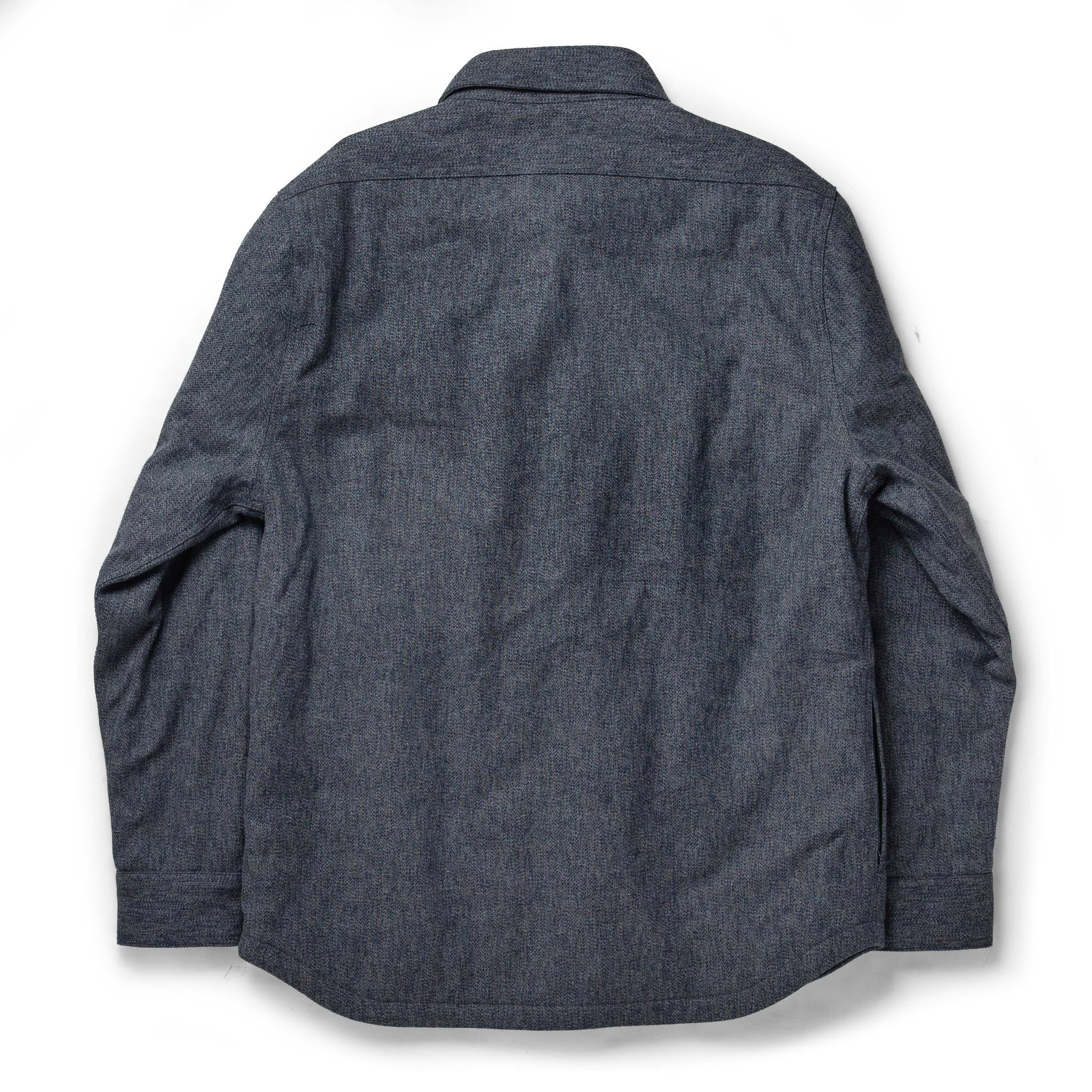 The Lined Utility Shirt in Indigo and Slate Twill - Image 6